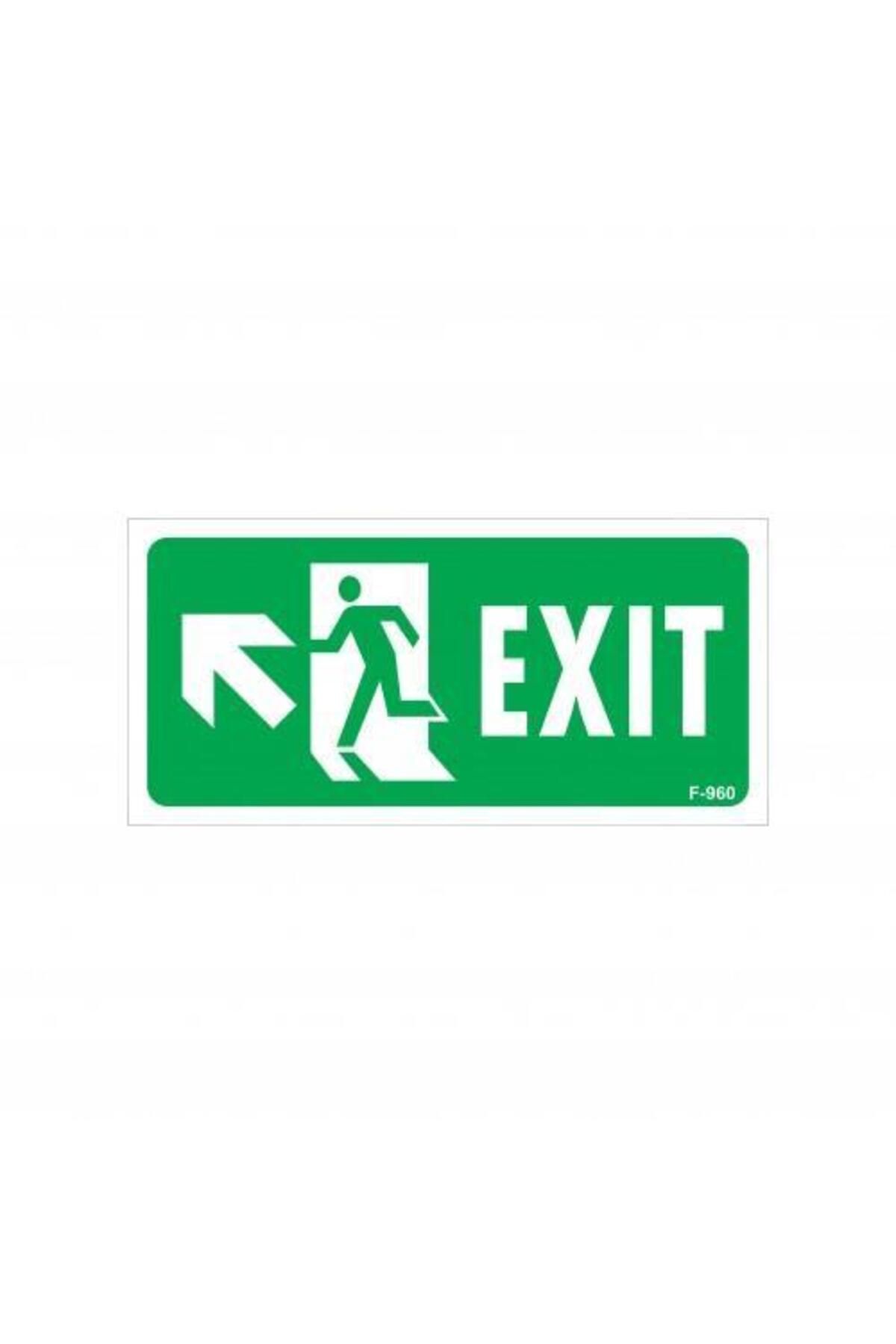 BilfolD Exit Sol Yukarıı Uyarı Levhası 17,5x25 KOD:960