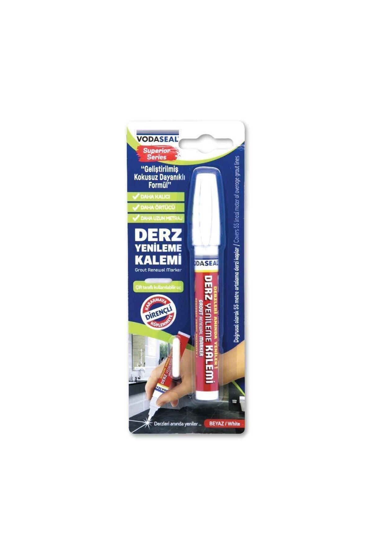 Magne Çift Uçlu Su Bazlı Kokusuz Kalıcı Derz Kalemi Beyaz