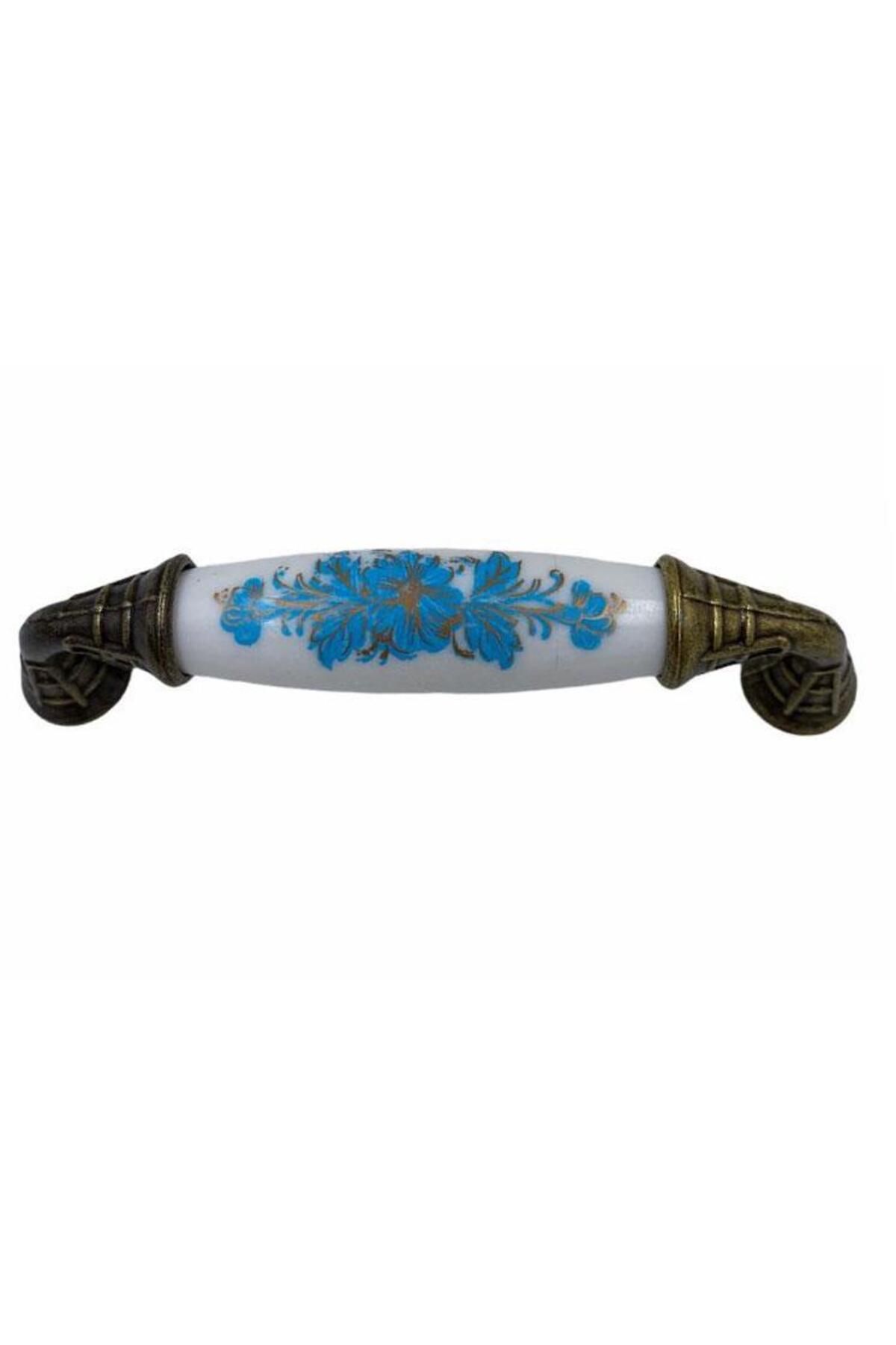 THE SELY Klasik Silindir Kulp Antik Sarı 96 mm Kod 147