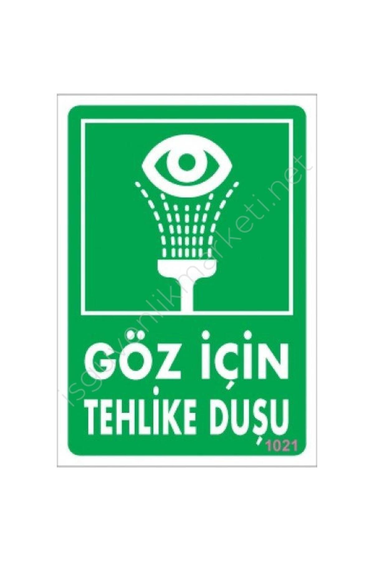 feifei Göz İçin Tehlike Duşu Uyarı Levhası 17,5x25 KOD:1021
