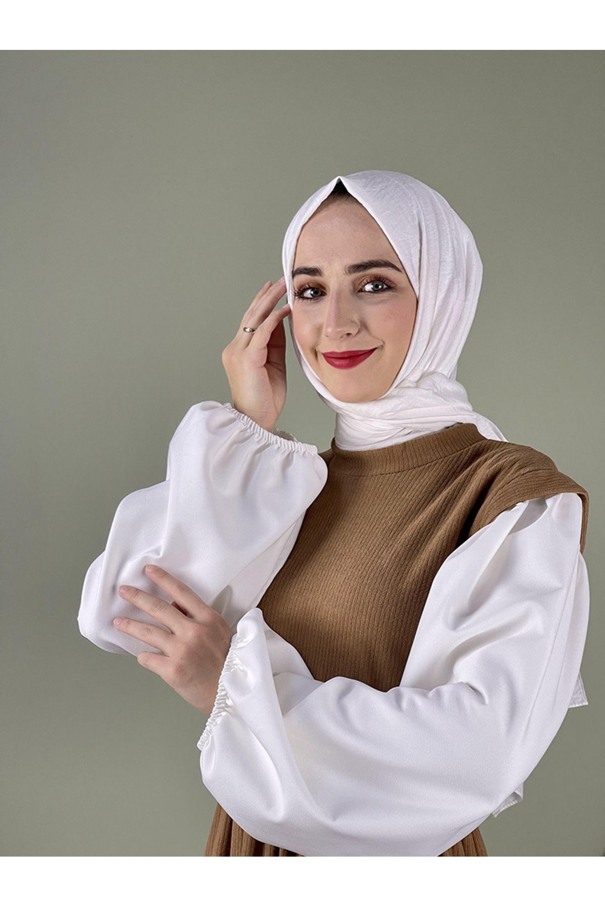 COXO Fashion`S Moda Çizgi Hijab Dress