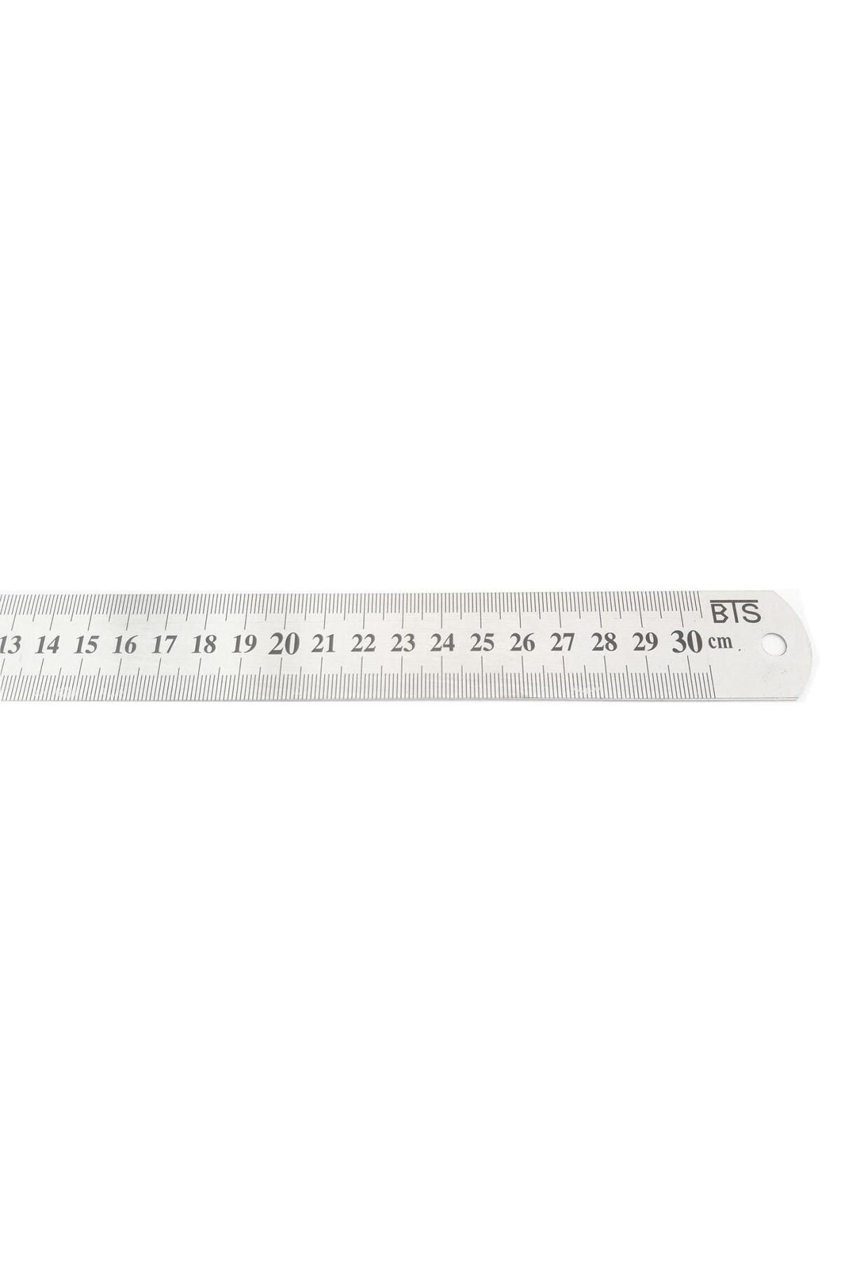 deryame BTS 12255 Çelik Cetvel 30 cm 20 mm