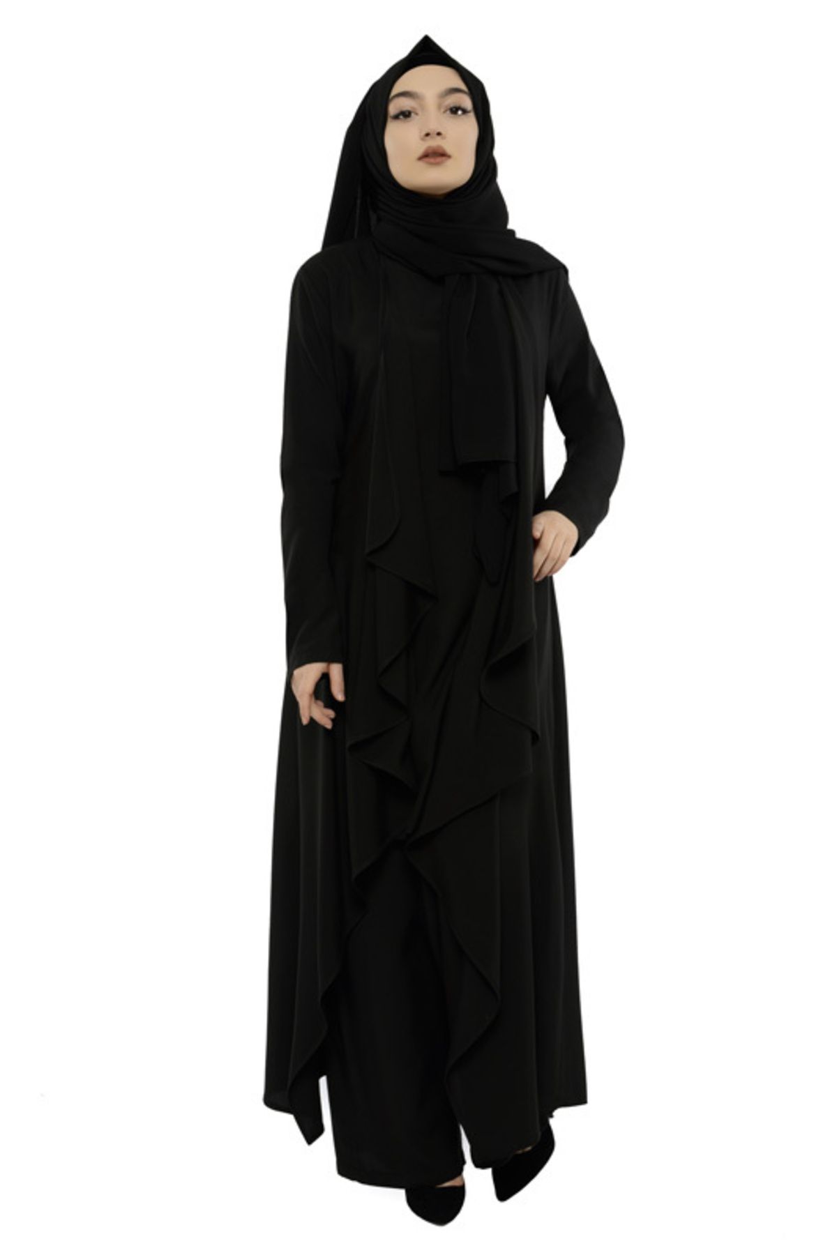 COXO Fashion`S Moda Çizgi Hijab Suit