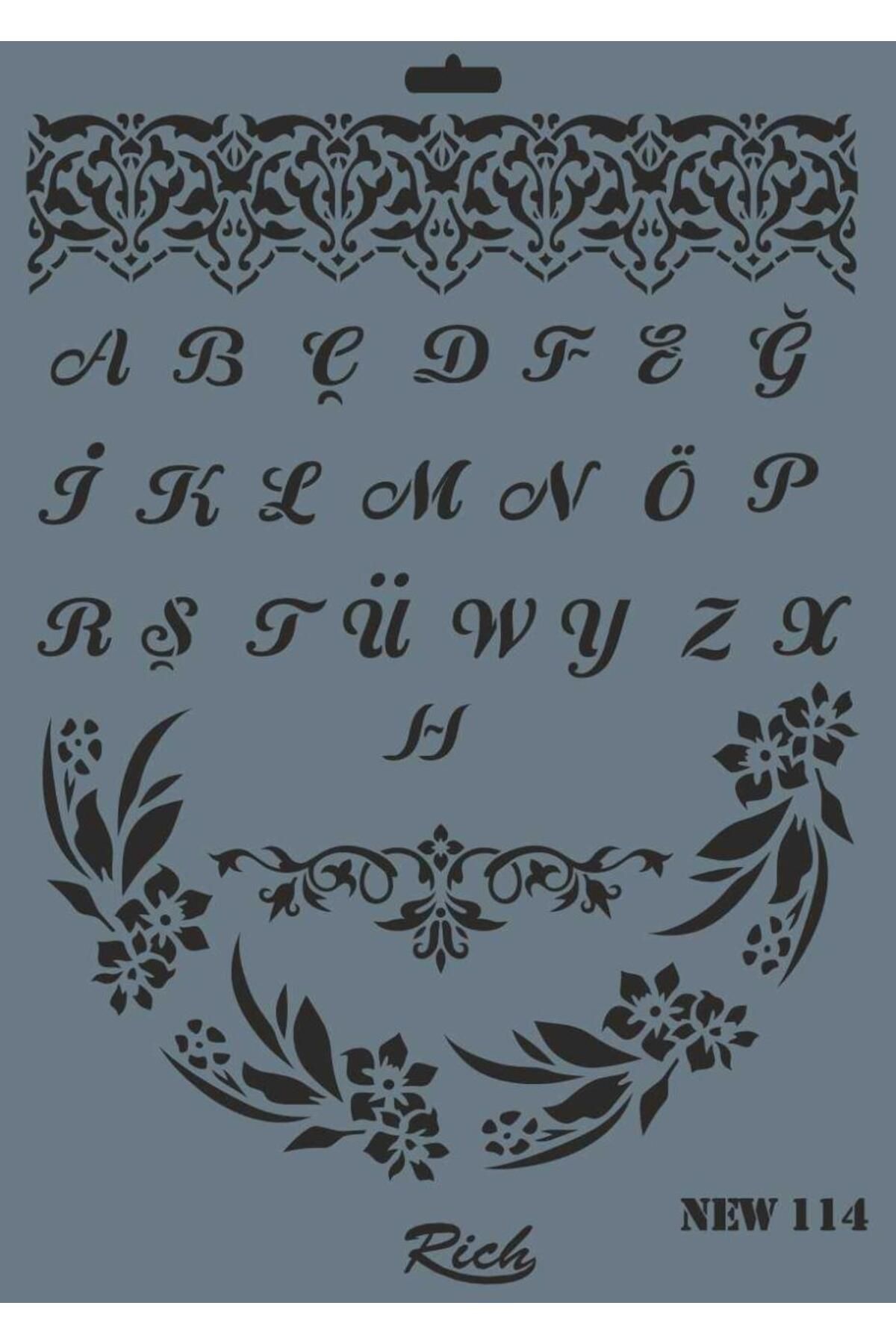 mikudesign New Seri N-114 Stencil 35x25 cm