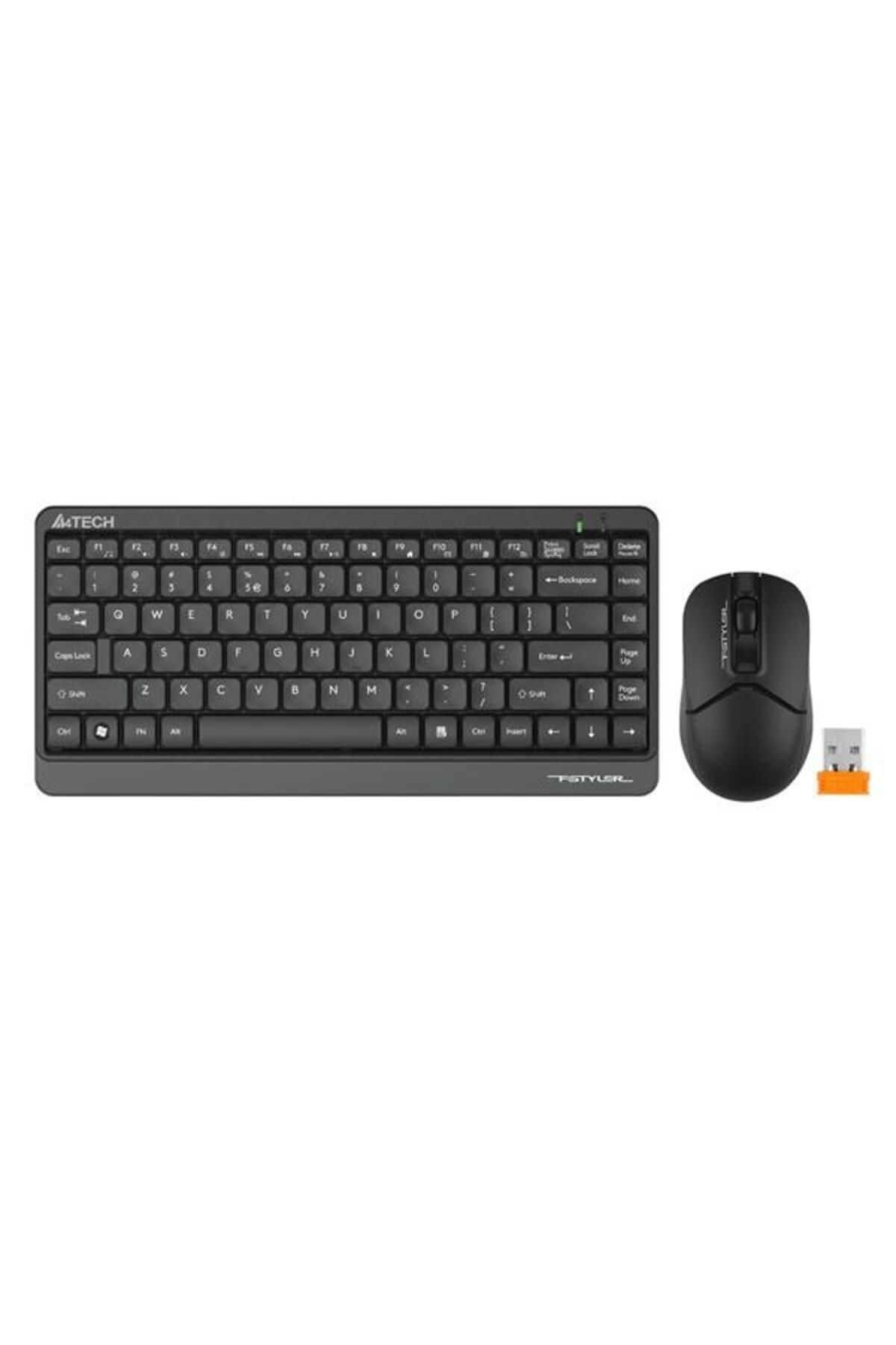 A4 Tech Fg1112 Kablosuz Q Trk Optic Mouse Siyah Multimedya Klavye - Mouse Set Mini