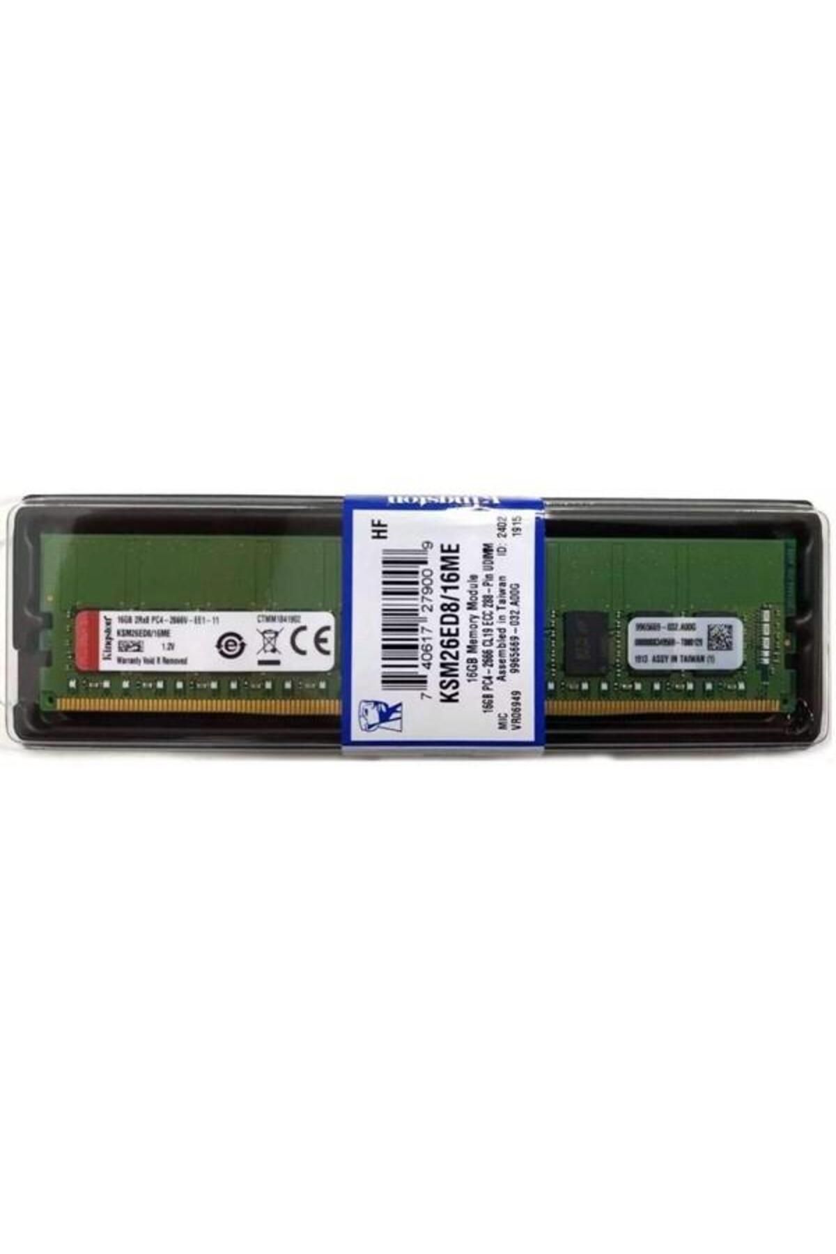 Kingston DDR4 ECC UDIMM 16GB 3200MHz KSM32ED8/16HD 2Rx8 Sunucu Ram