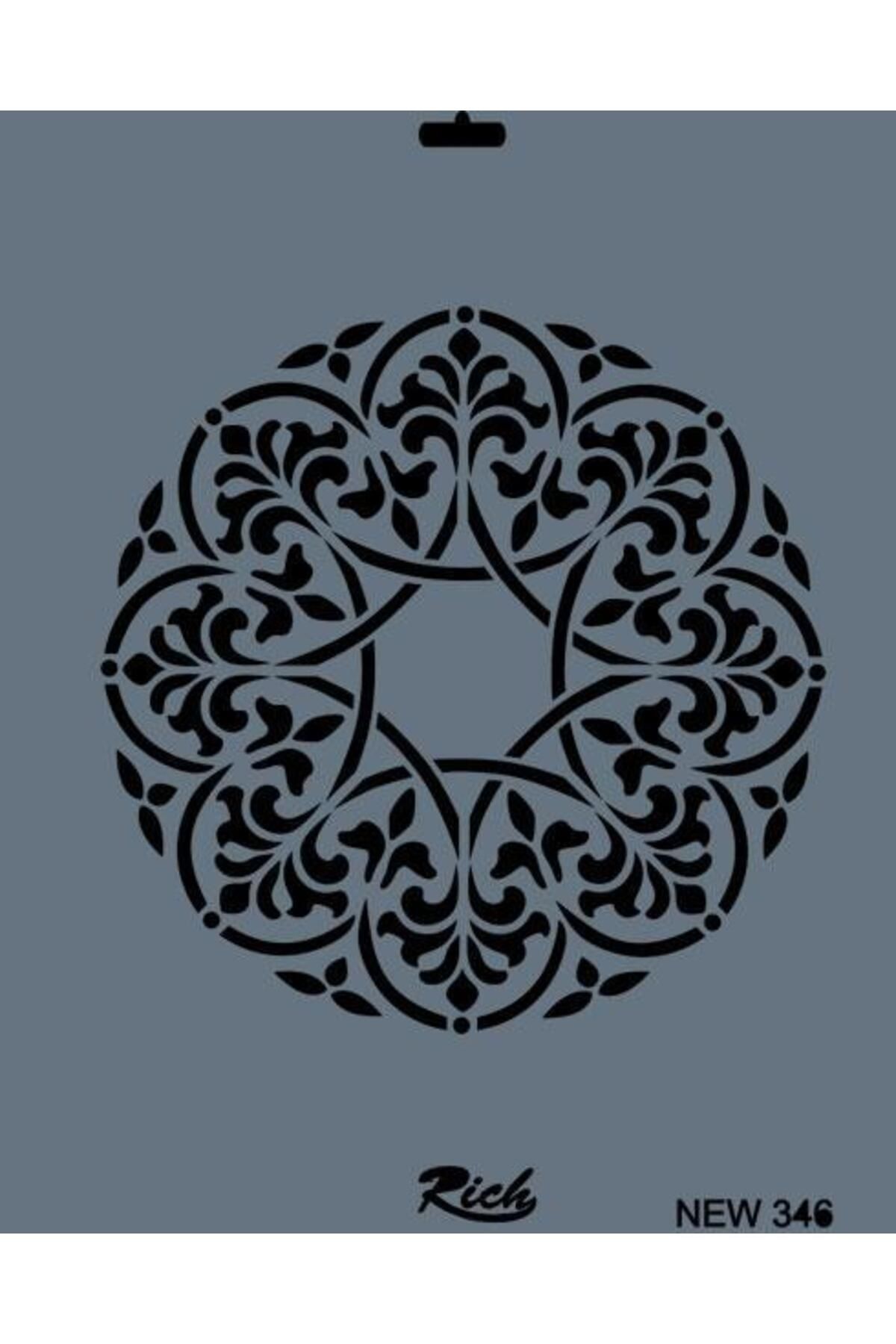 mikudesign Rich New Seri N-346 Stencil 35x25 cm