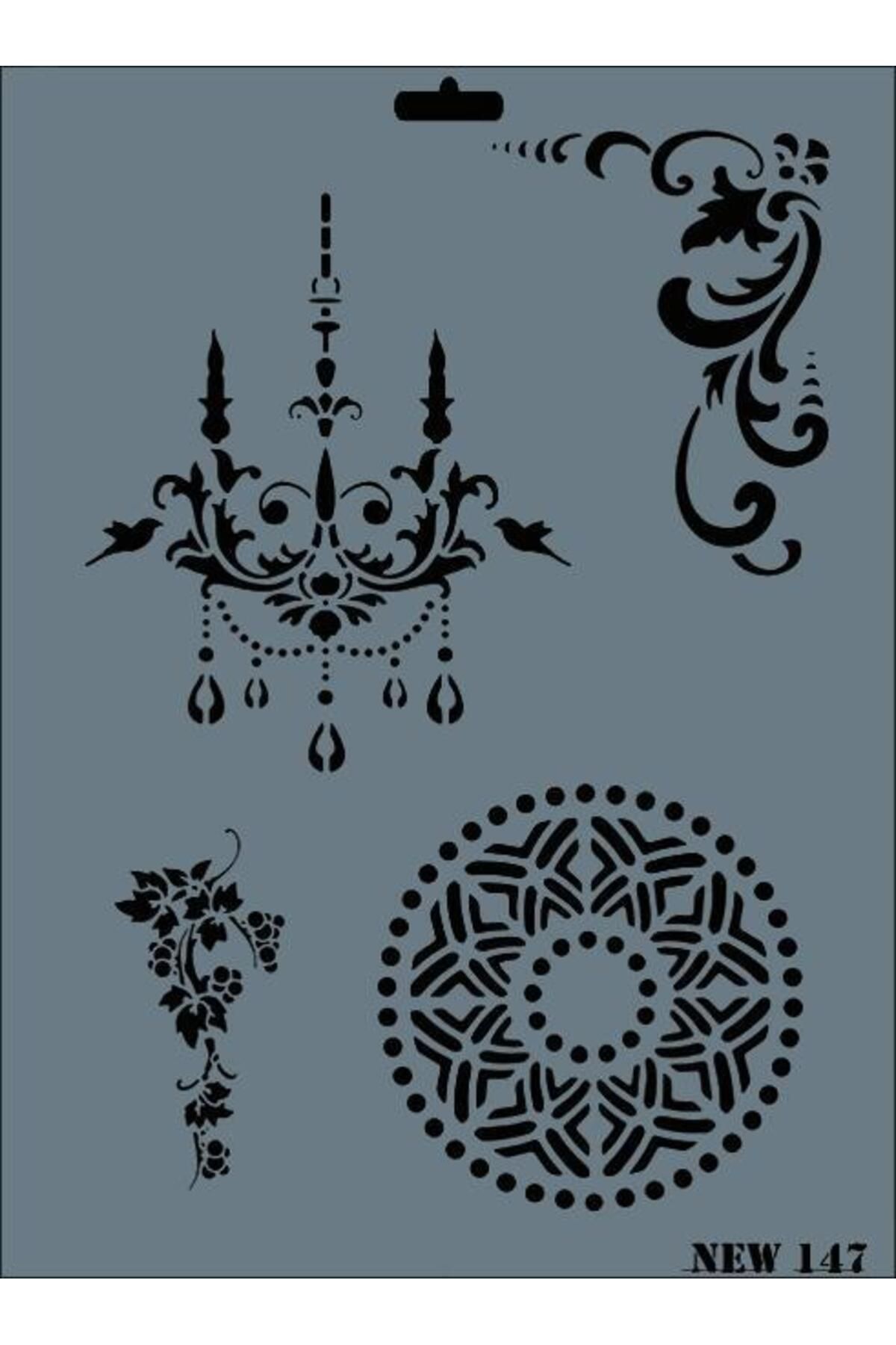 mikudesign Rich New Seri N-147 Stencil 35x25 cm