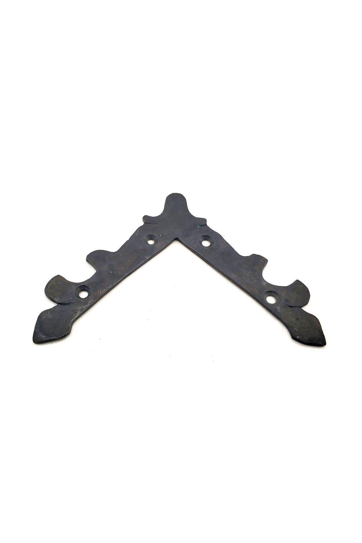DENİZBİLİŞİM Antika Tarz Dekoratif Pirinç Lale Köşe Gönye - Üst, 133X133 Mm, Oksit