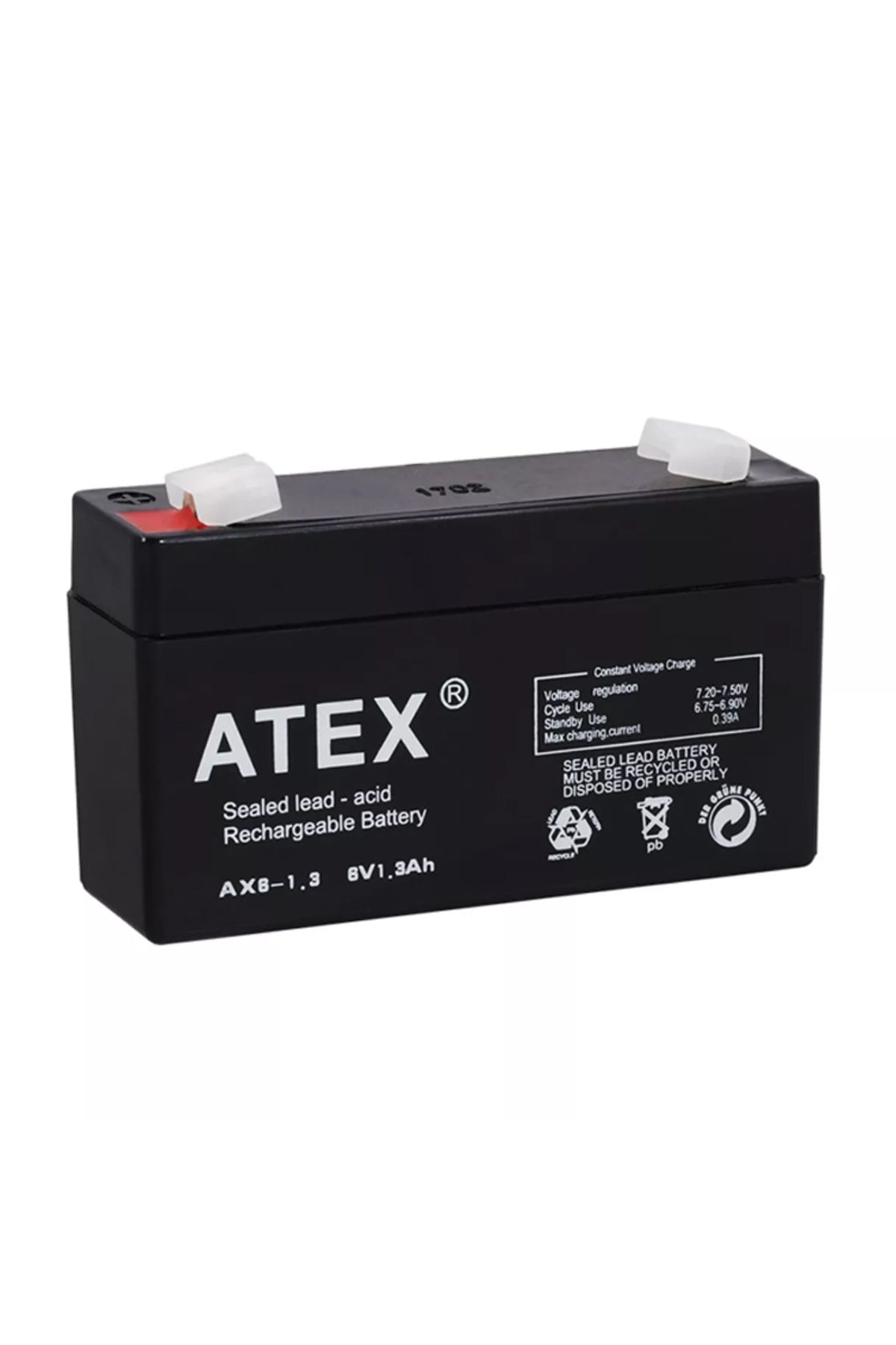 ALLTURCO AKÜ 6 VOLT 1.3 AMPER ATEX AKÜ ( 98 X 25 X 52 MM ) (4825)