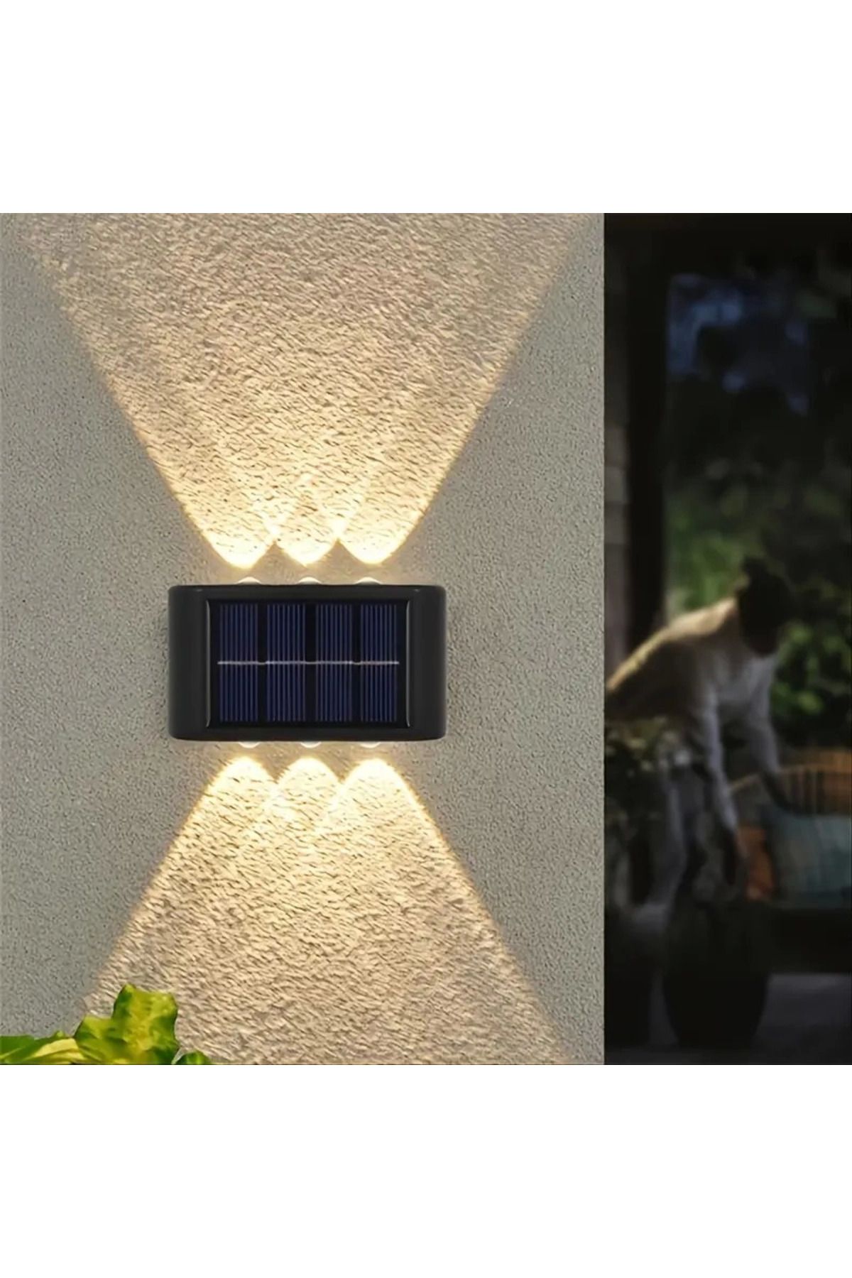 YNT İthalat 2'li Solar Duvar Aydınlatması 6 Ledli Gün Işığı