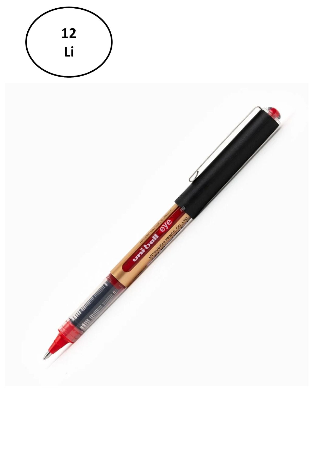 Mestore Uniball Eye Fine Roller Pilot Kalem UB 150 10 1.0mm Kırmızı 12'li