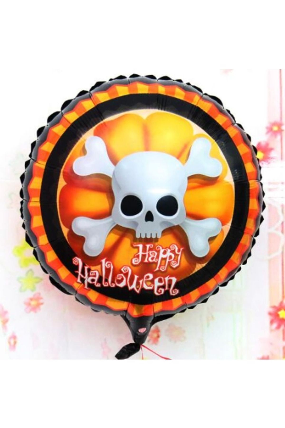 YNT İthalat Halloween İskelet Kuru Kafa Folyo Balon 18 İnç