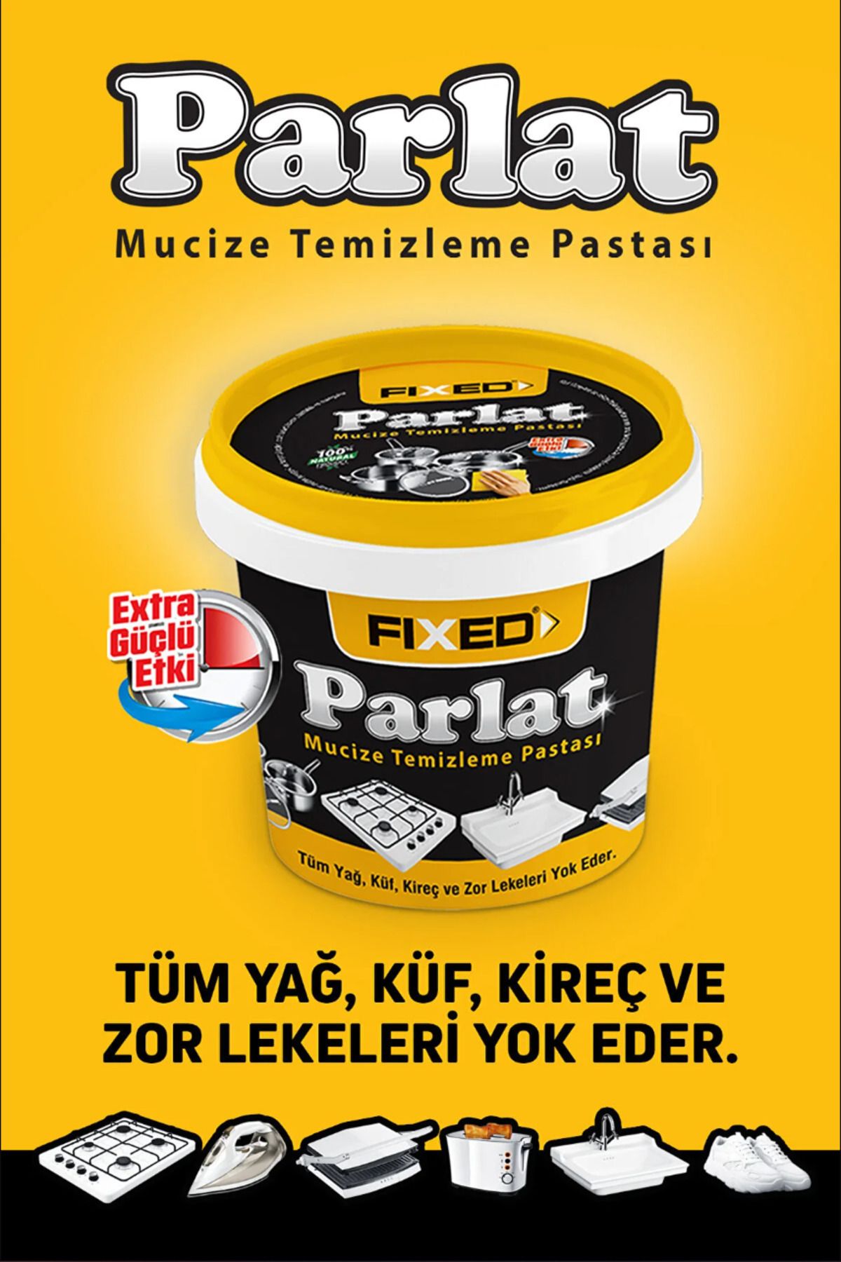 FIXED F2500 Parlat Mucize Temizleme, Cilalama, Parlatma Pastası 500gr