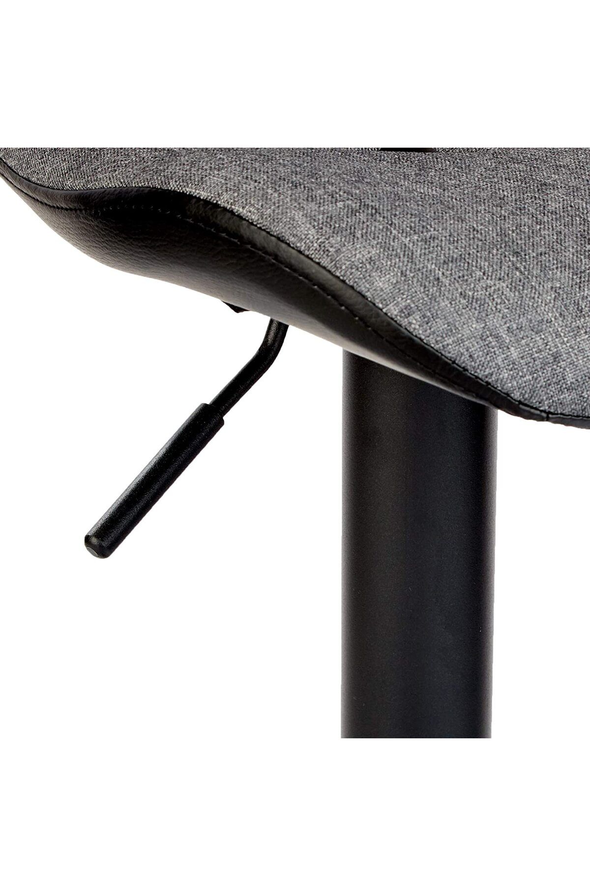 Mahmayi-C866 Grey Bar Stool with Adjustable Height - Grey 6