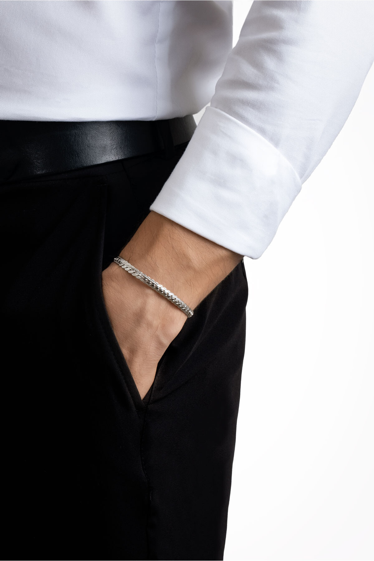 So CHIC... Örgü Model Çelik Erkek Bileklik görsel 3