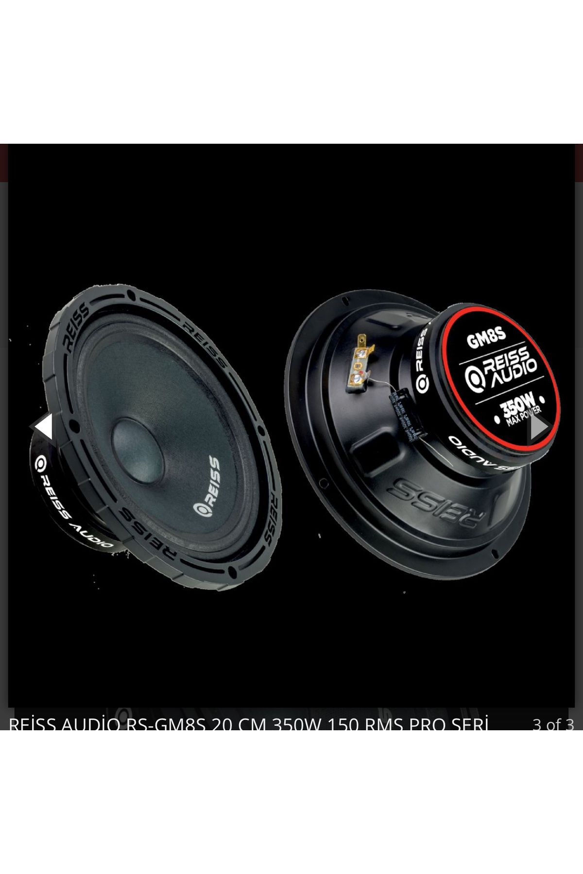 REISS AUDIO Gm8s 20cm Midrange Ciftti 700wat 300rms Kapaklı Üründür