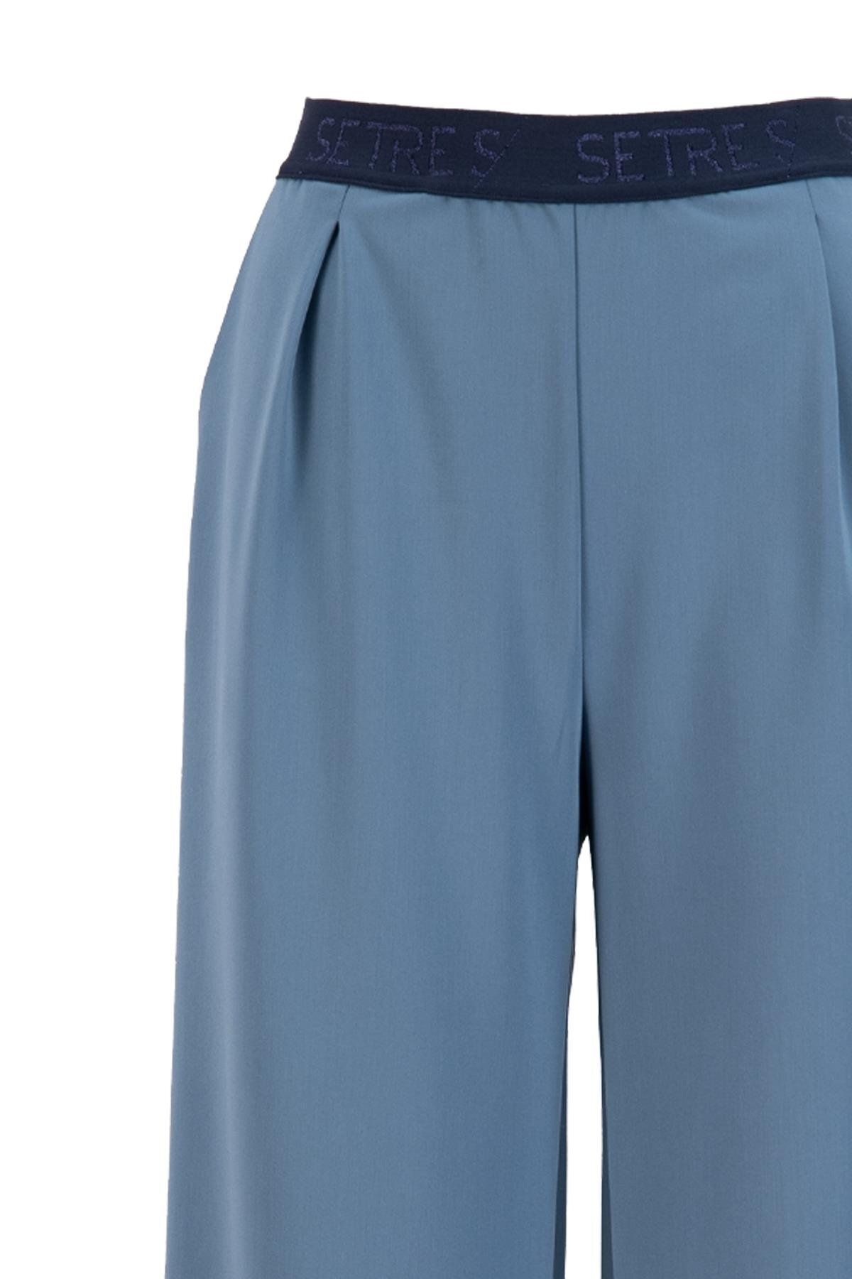 Setre-Blue Wide Cut Trousers 7