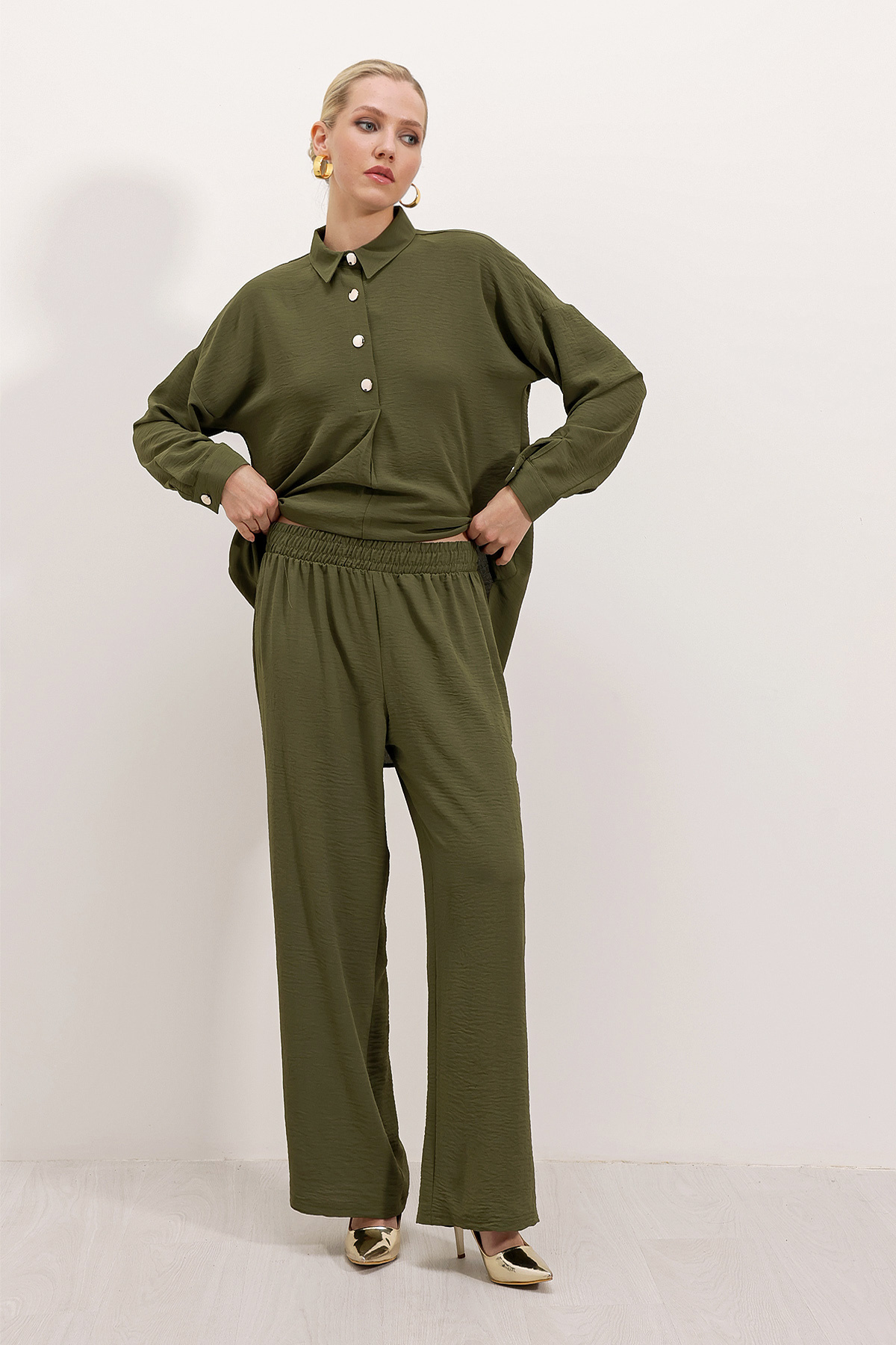 Bigdart-6631 Oversize Under-Upper Set - Khaki 3