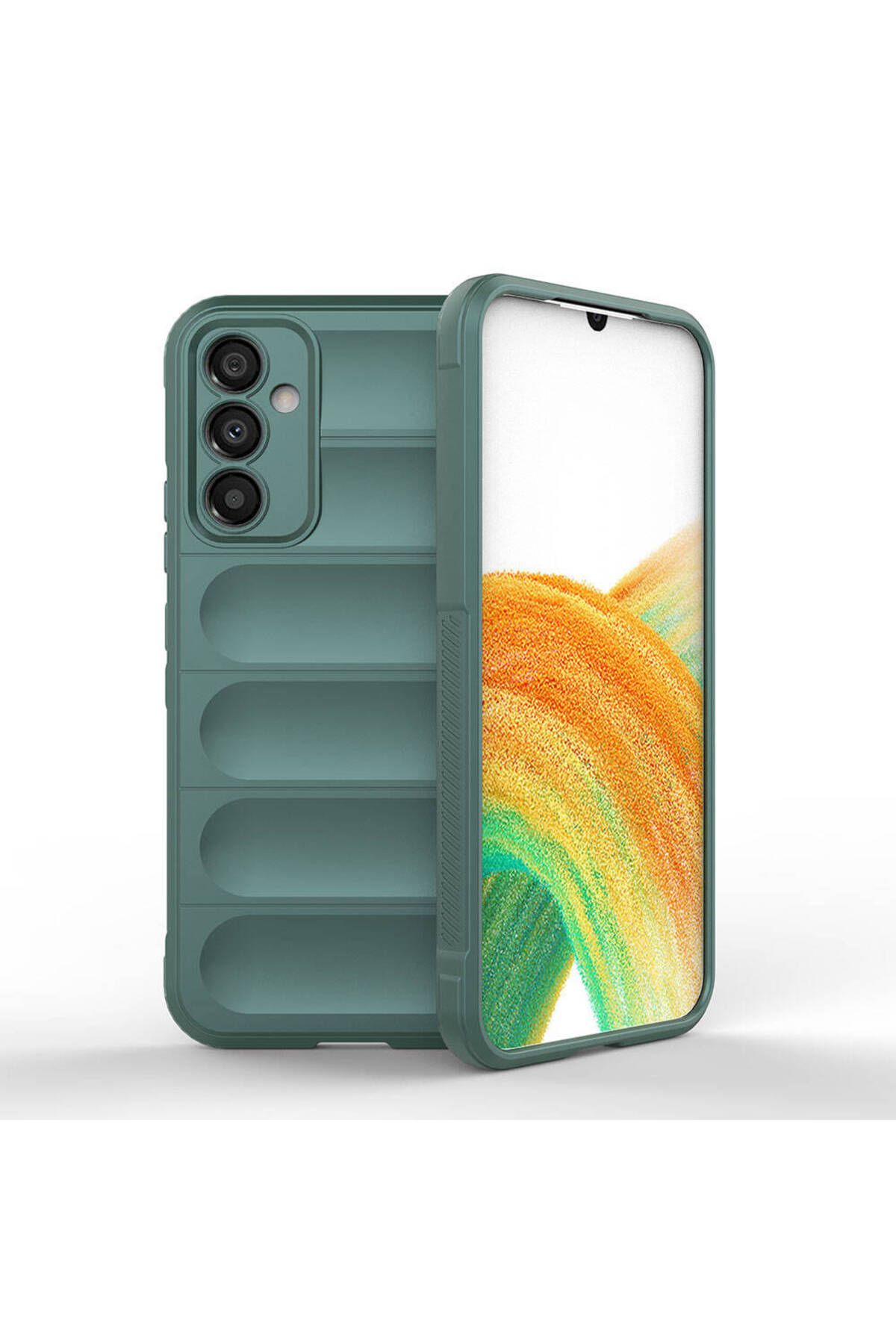 SKYARC Samsung Galaxy A34 Kılıf Esnek TPU Oyuklu Arka Yüzey Tasarımlı Etnik Silikon Kapak