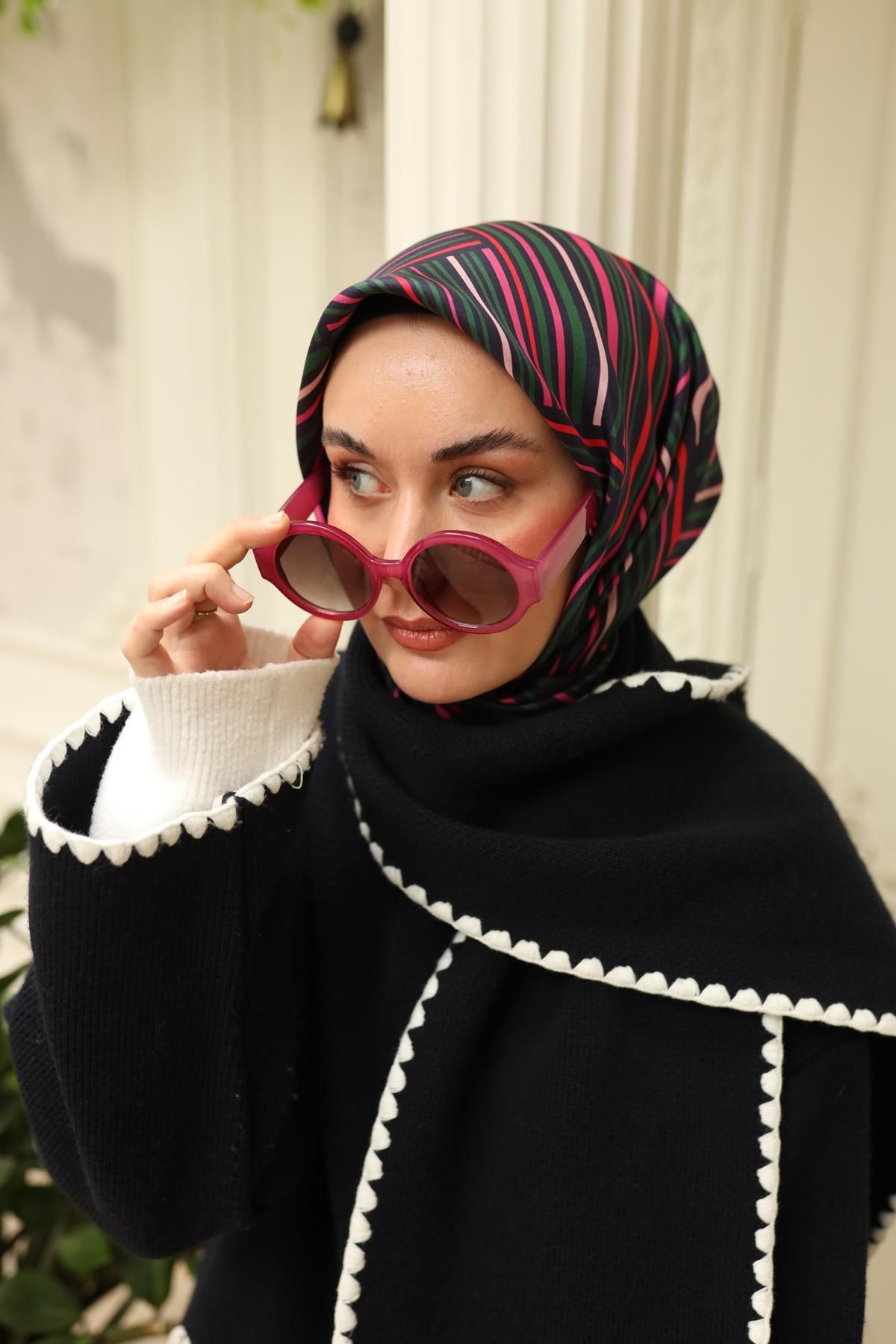 Silk Home-Eșarfă din mătase twill 11417-08 4
