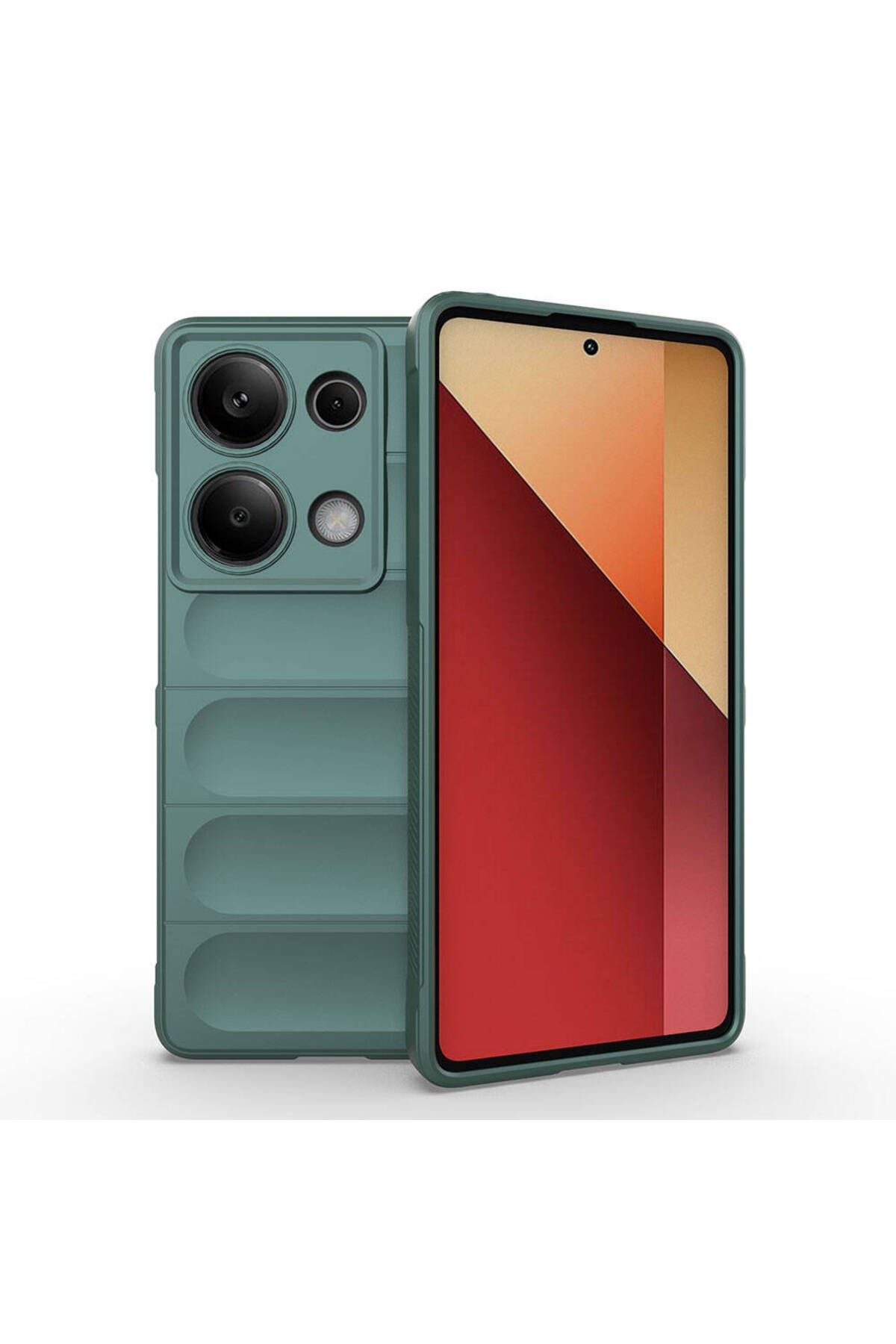 SKYARC Redmi Note 13 Pro 4G Kılıf Esnek TPU Oyuklu Arka Yüzey Tasarımlı Etnik Silikon Kapak