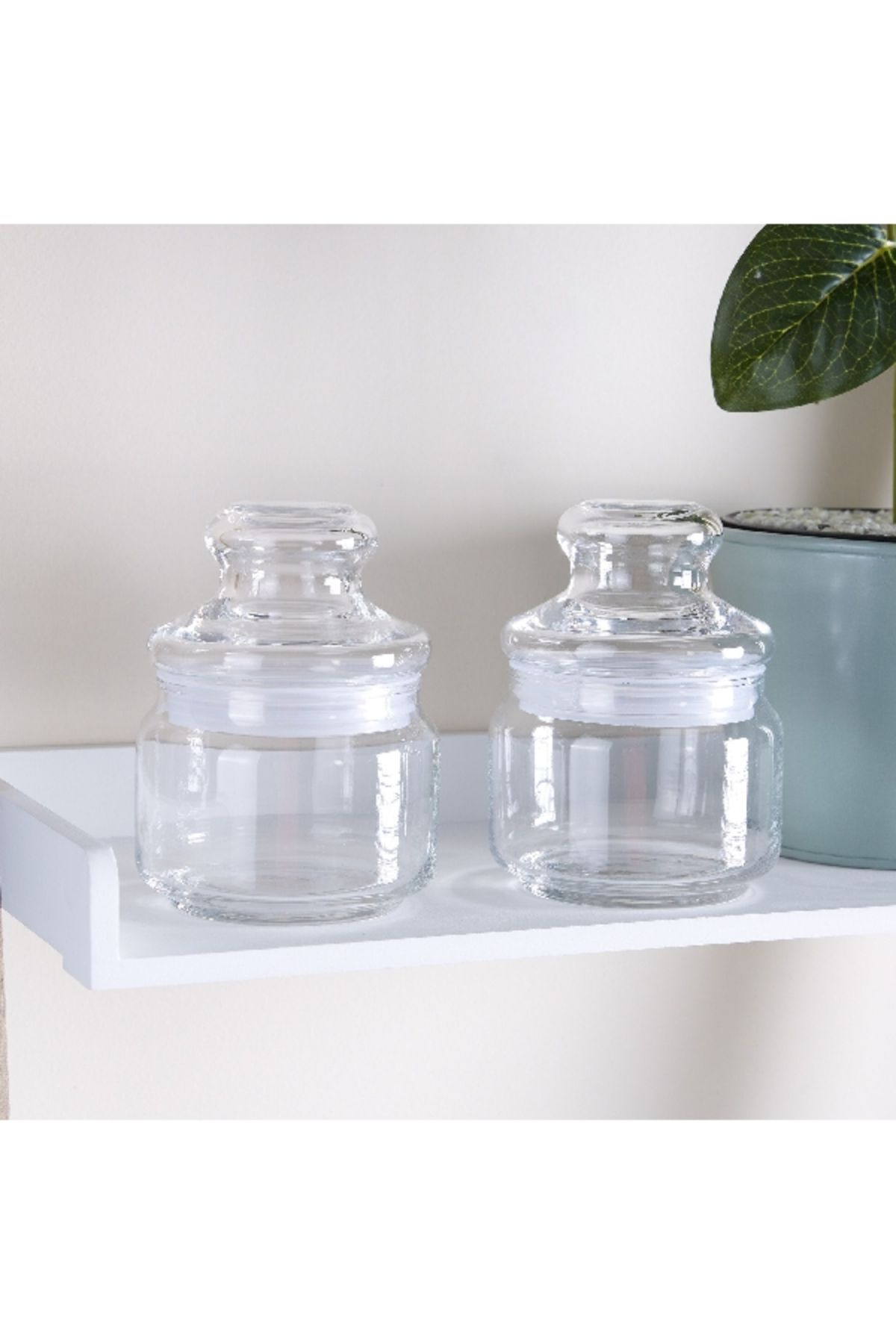 Ocean-Pop Jar with Glass Lid - Set of 2 1