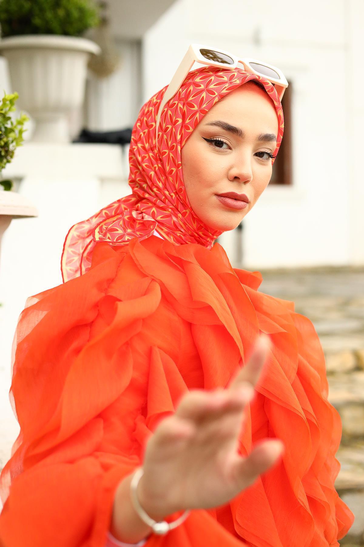 Silk Home-Soft Scarf - Model 73058-24 7