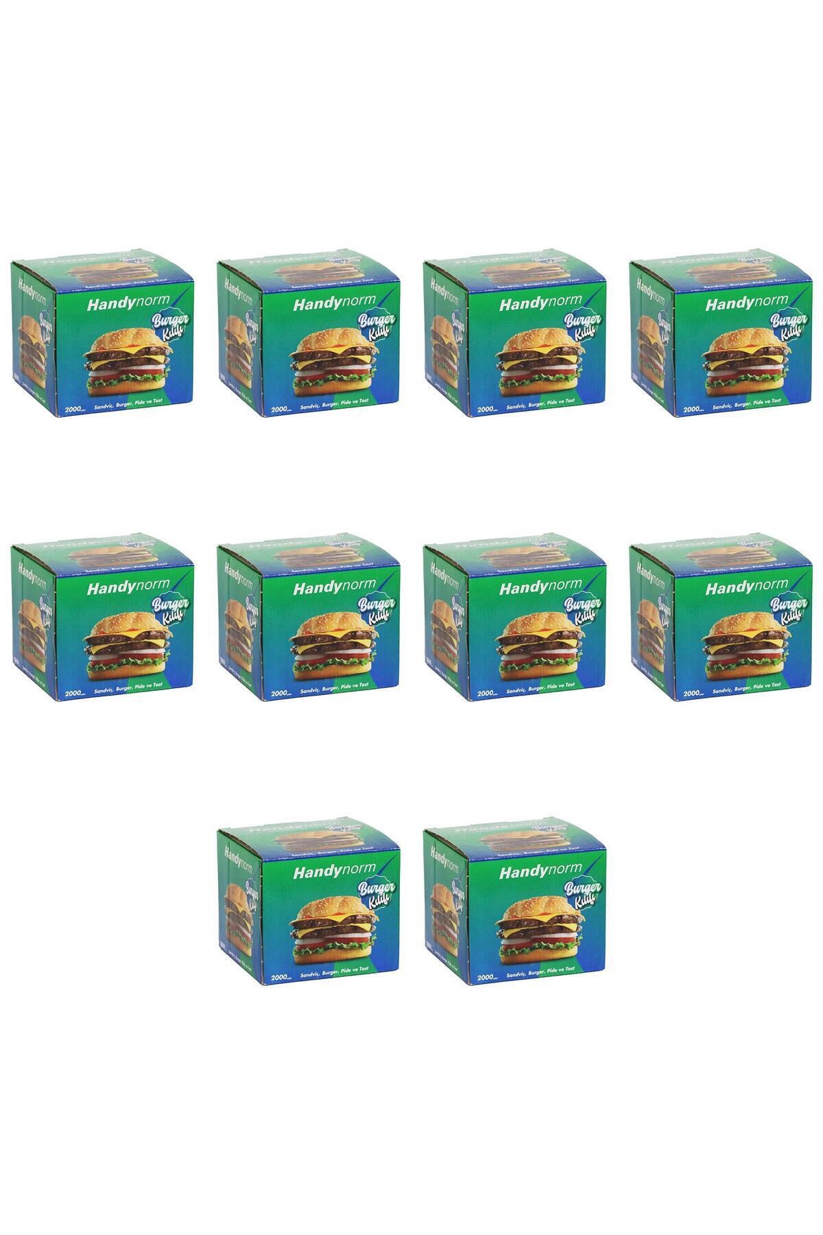 Handynorm Hamburger Burger Pide Tost Sandviç Kılıfı Poşeti - 12.5x12.5 Cm. - 2000 Adetlik 10 Kutu — Koksal Pack — Kutu ve Ambalaj Malzemesi