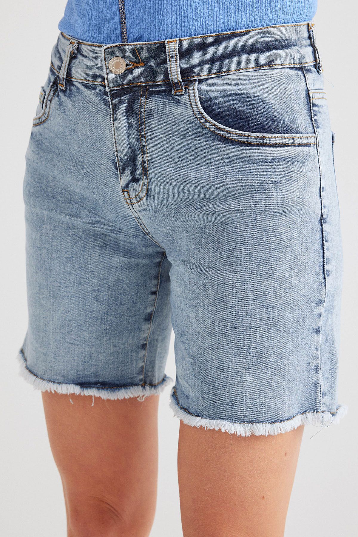 Bigdart-Blue 5331 Model Short Denim Shorts 5