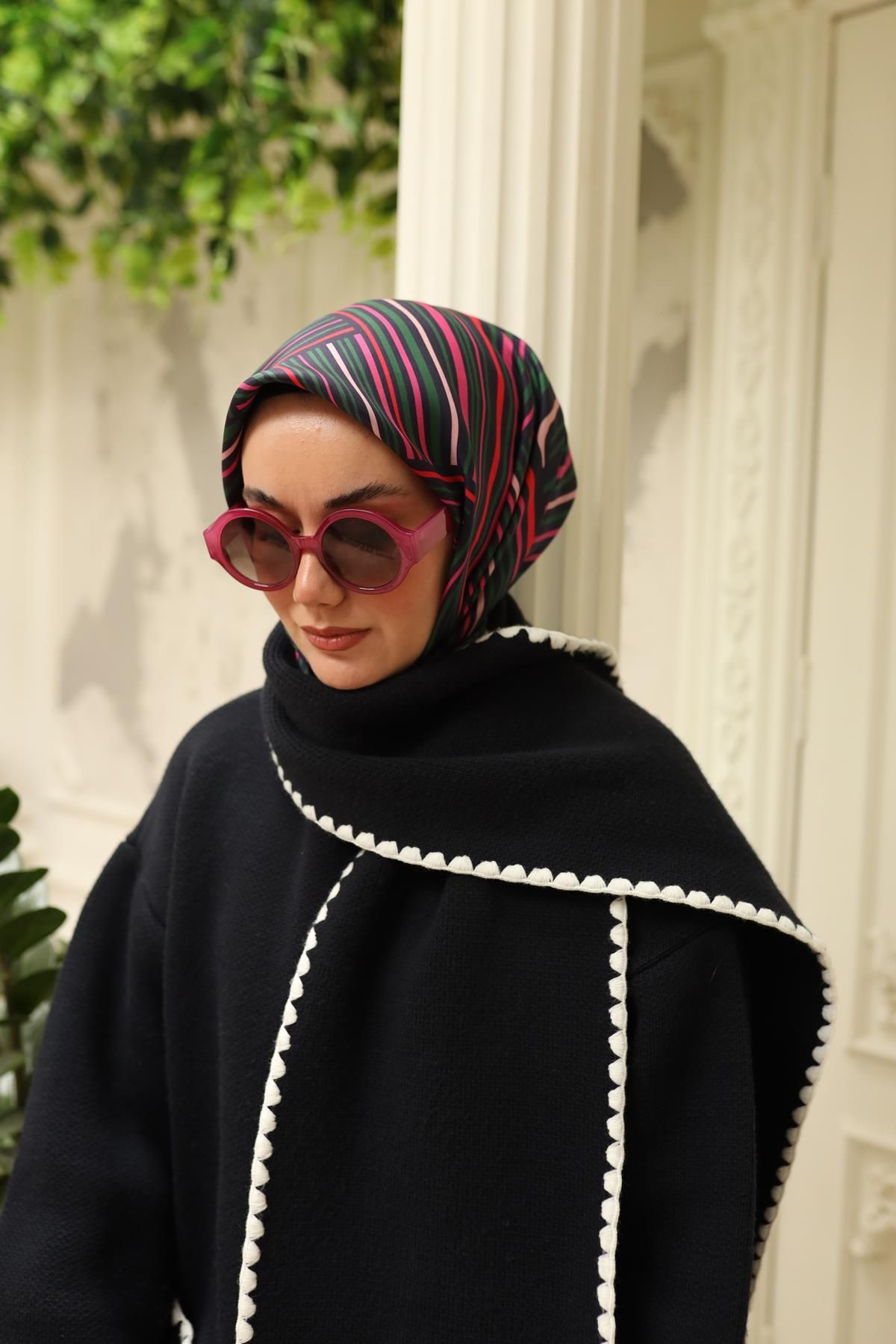 Silk Home-Eșarfă din mătase twill 11417-08 5