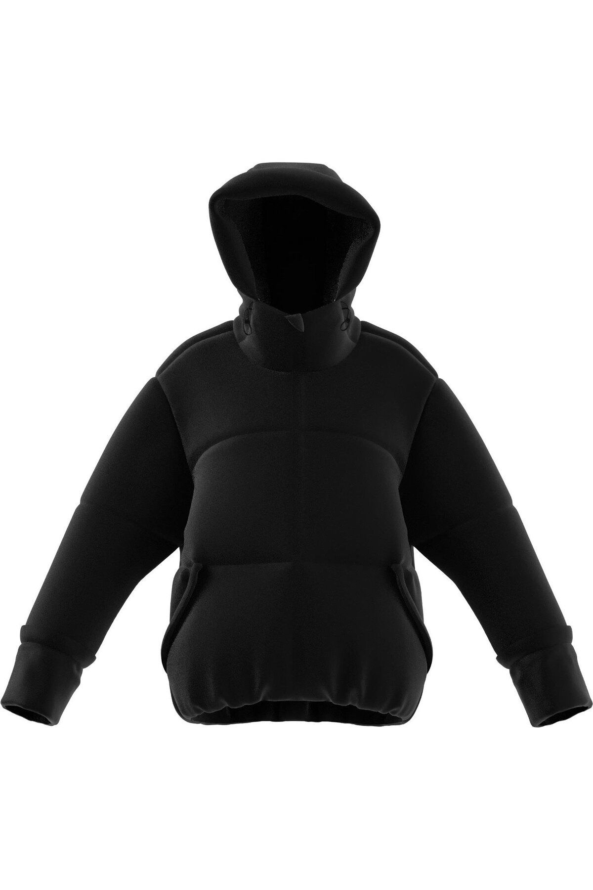 adidas-W Big Baffle J Schwarzer Damenmantel Iv9771 2