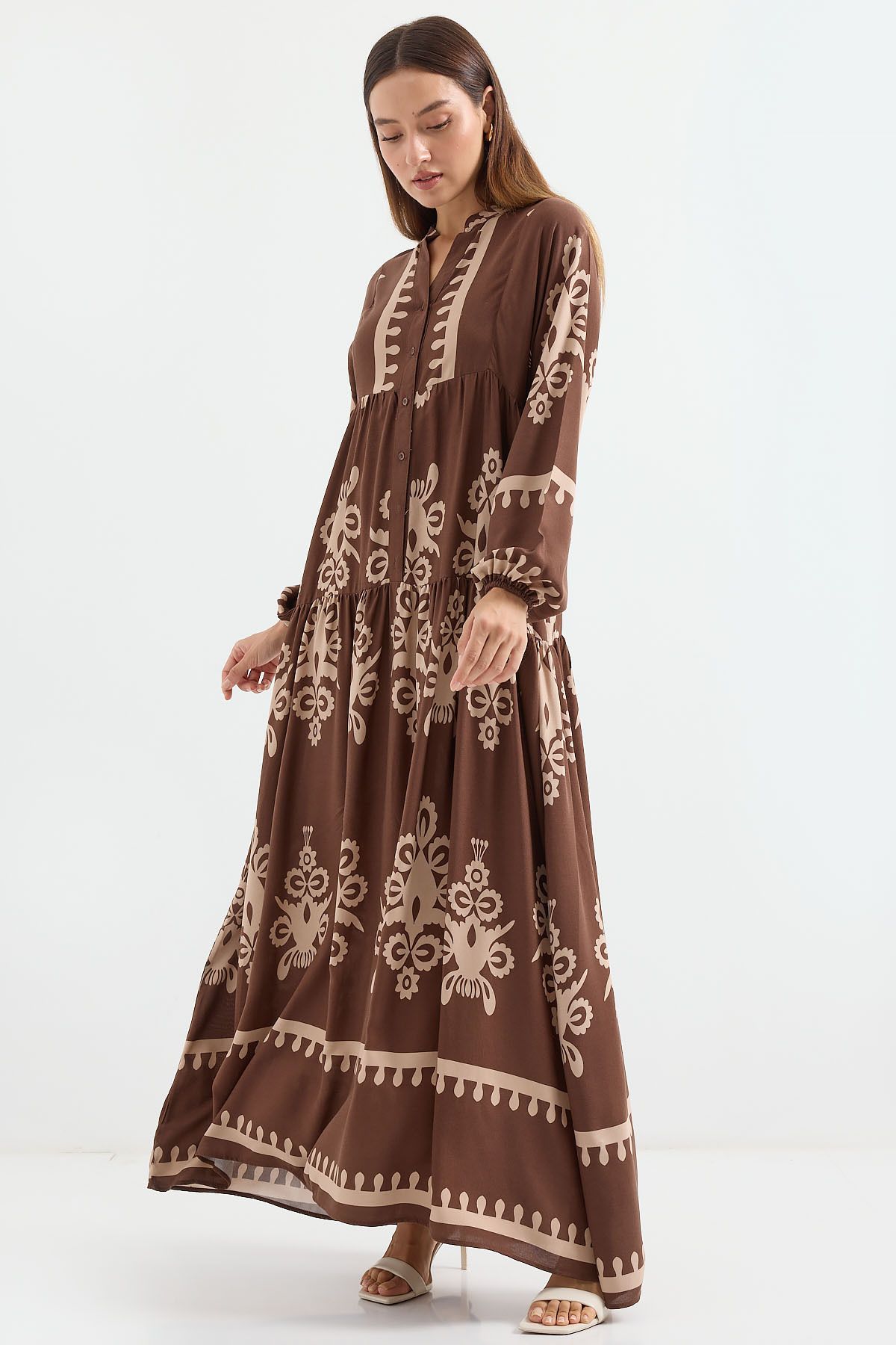 Bigdart-2423 Model Rochie maro cu modele autentice 4
