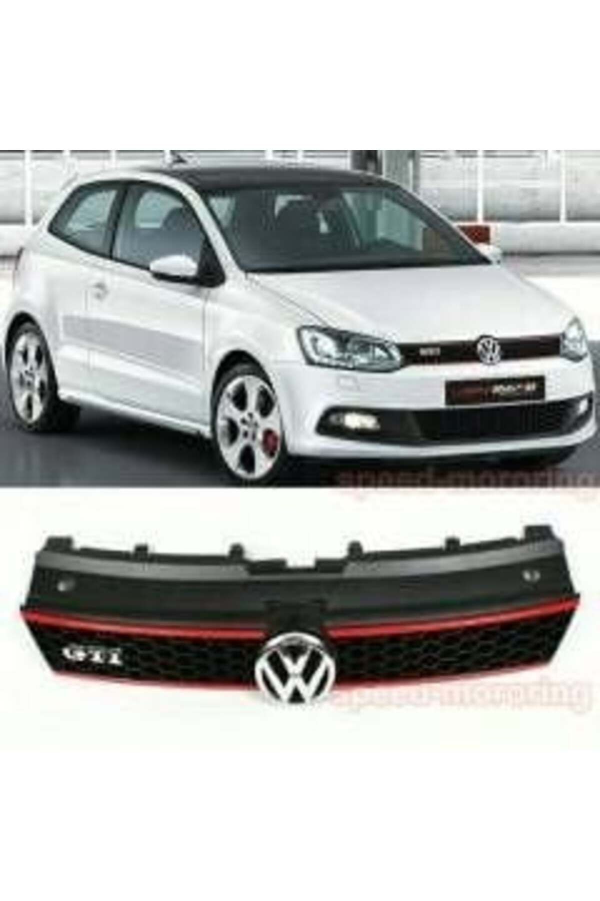 OEM Autogp Vw Polo 6r Gti Ön Panjur Izgara Kırmızı Şeritli 2009