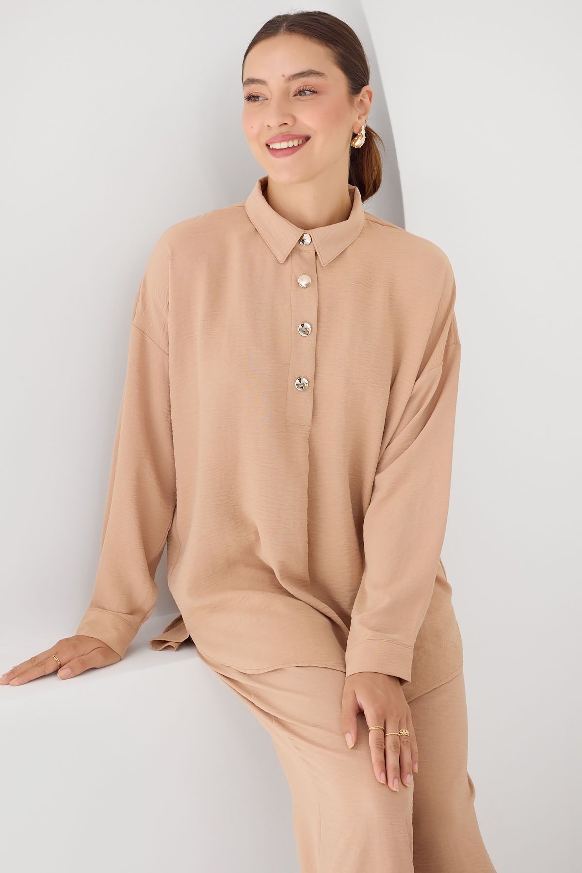 Bigdart-6631 Model - Mink Color Oversize Bottom-Top Σετ 4