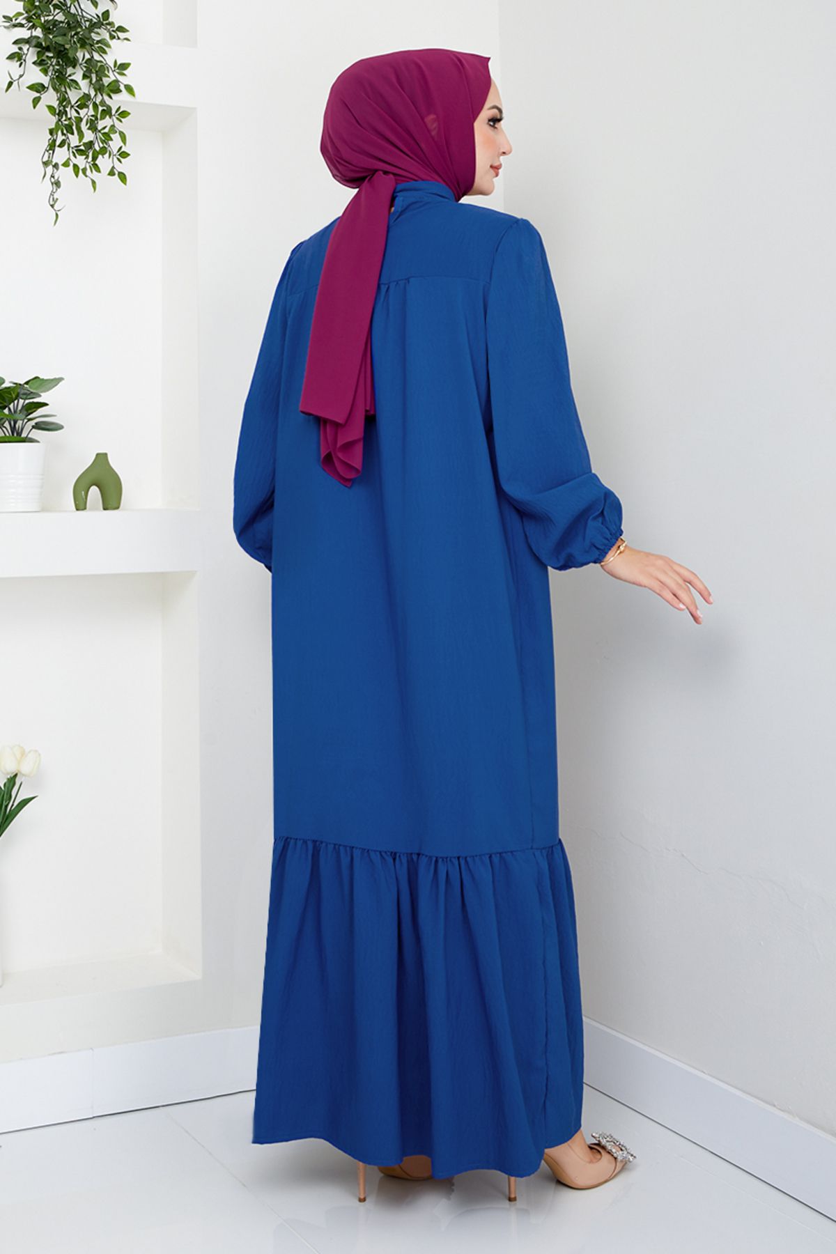 ModaMerve-Rochie cu eșarfă model Saks Color 2454HBS932-M 6