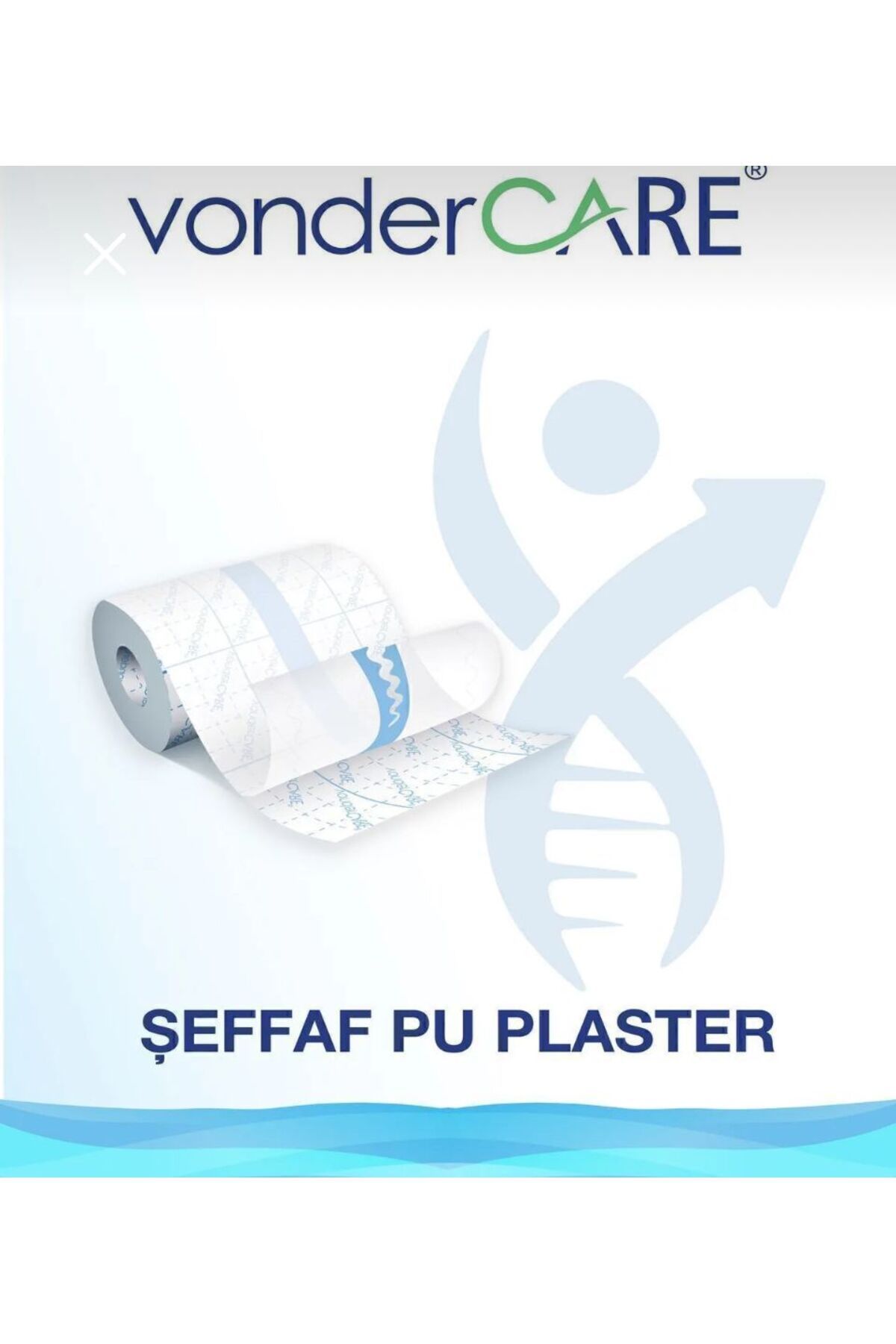 ASTERİA MEDİKAL Şeffaf PU Flaster - Su Geçirmez - 10cmx10m - VonderCARE