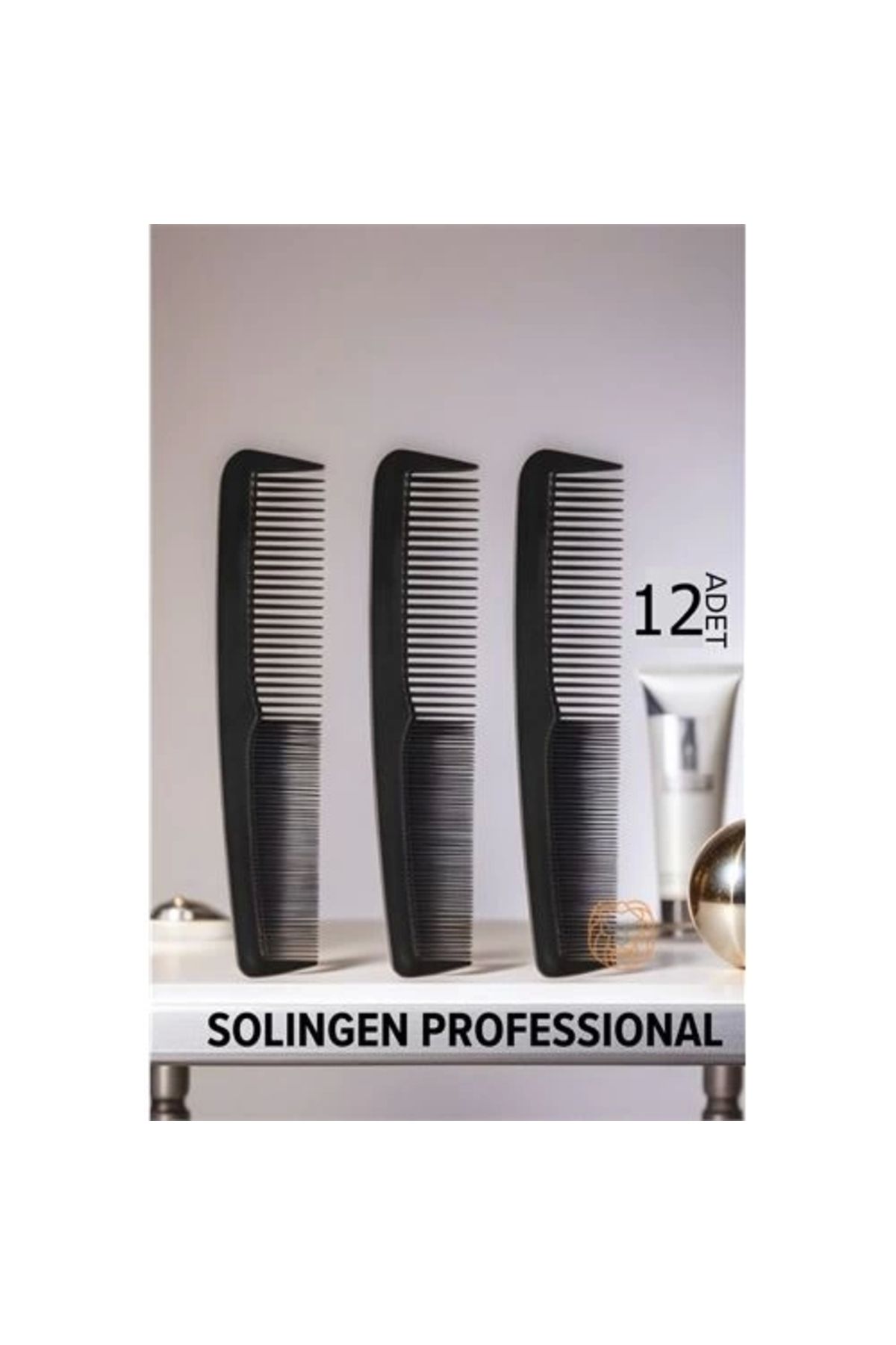 ModaCar 12 Adet Erkek Cep Tarağı 12 Cm Solingen Professional 719758 Toptan Paket