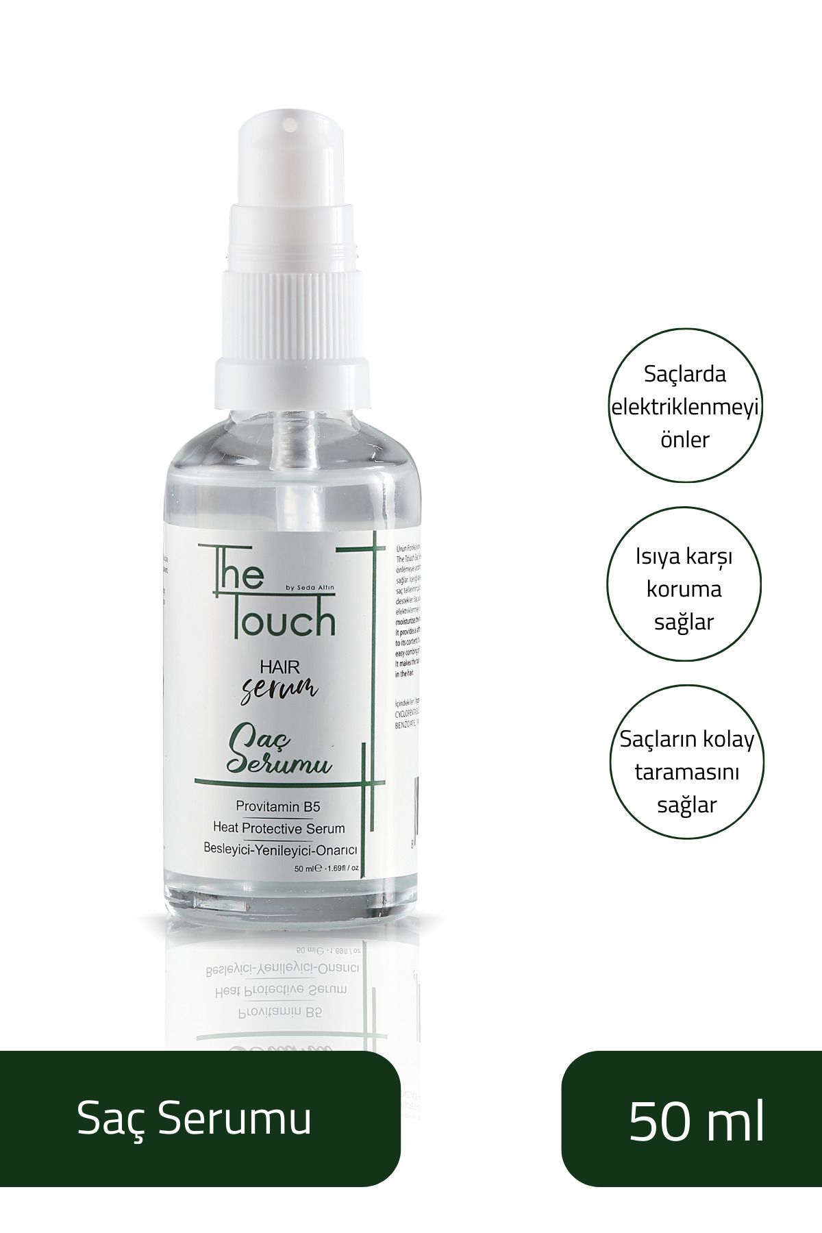 The Touch By Seda Altın Saç Serumu - Hair Serum Provitamin B5, Besleyici - Yenileyici - Onarıcı, Heat Protective Serum 50 M-2