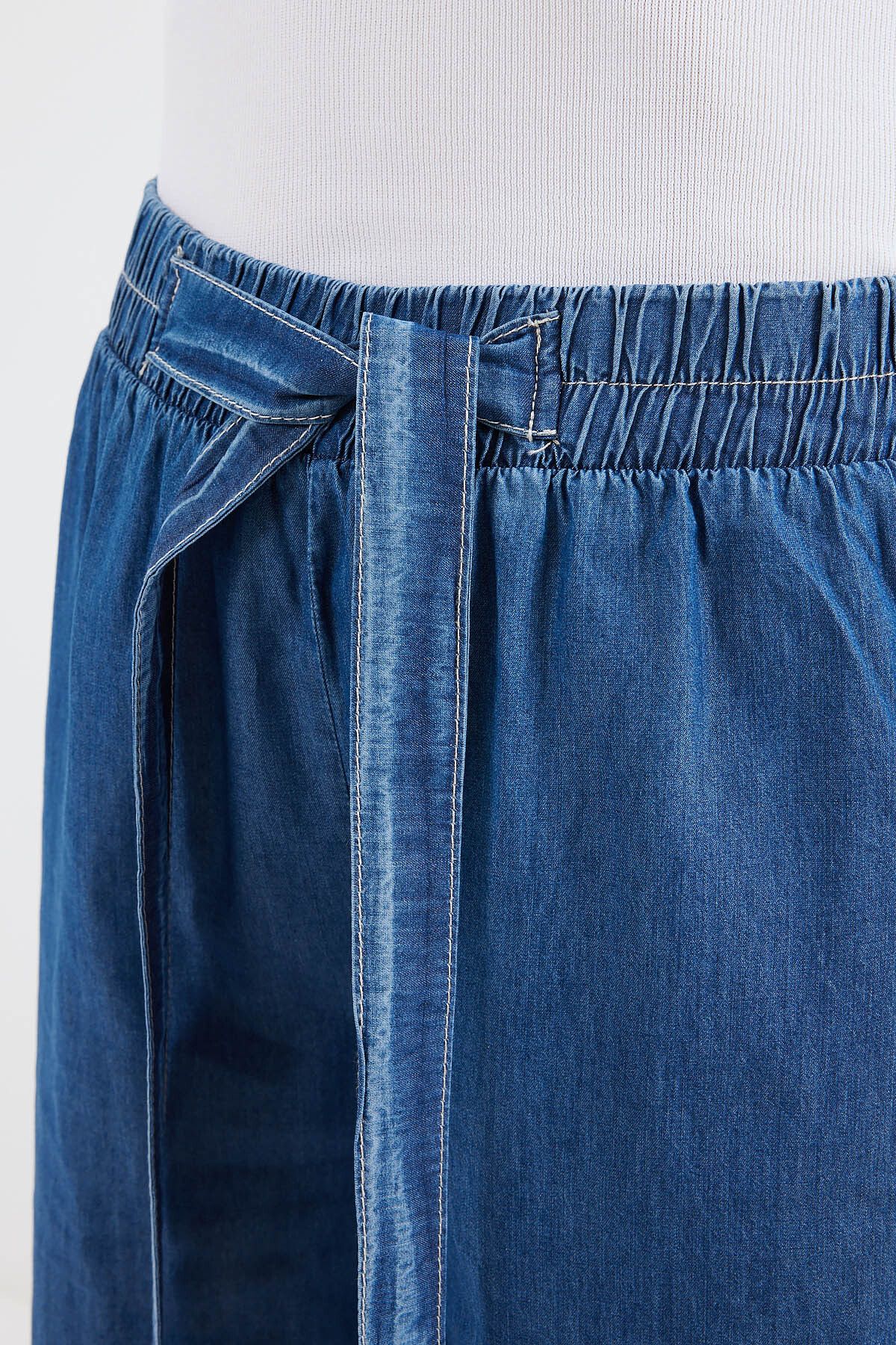 Bigdart-6469 Pantaloni de blugi cu picioare late - Albastru închis 5