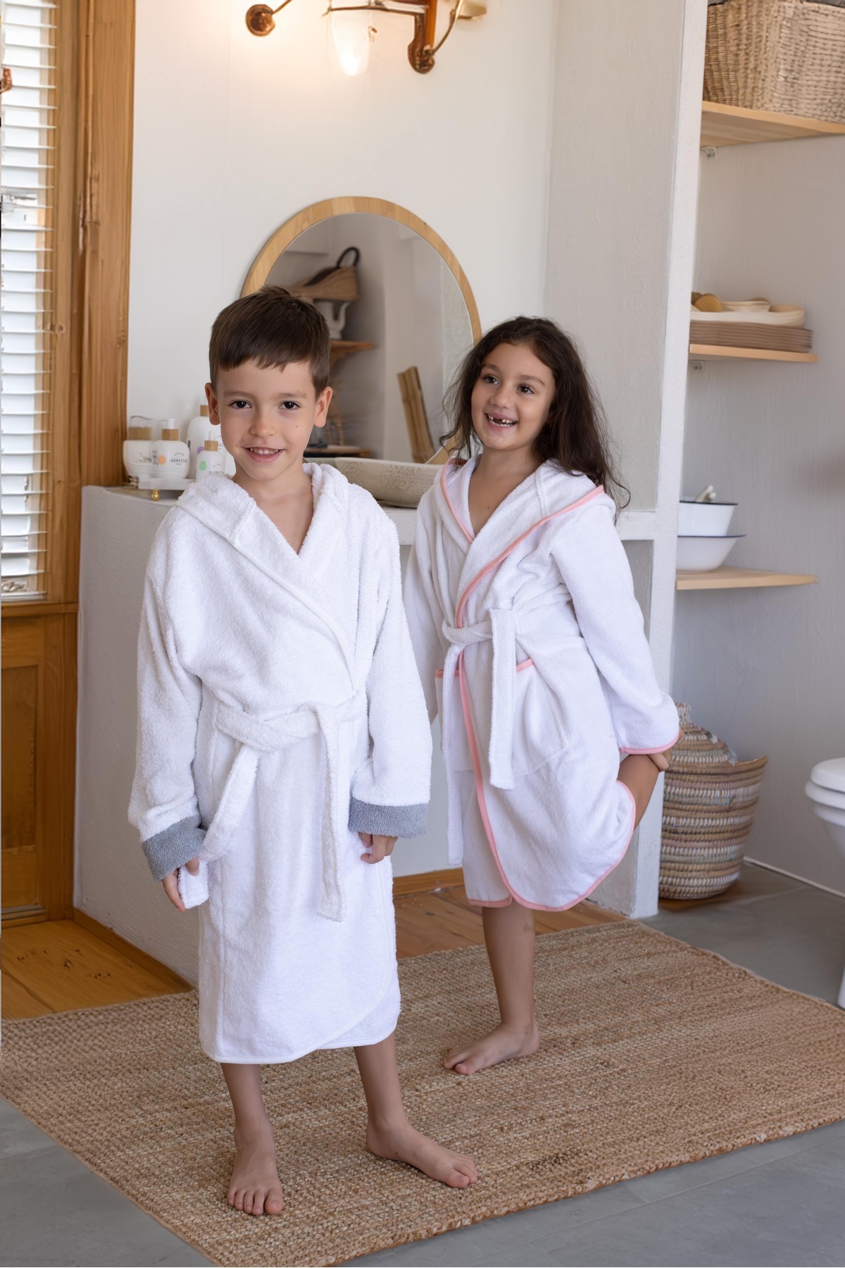 zenginhome Kapüşonlu Çocuk Bornozu,pamuklu,kulaklı,hayvan Figürlü-tavşan fotoğrafı 3 (önizleme)