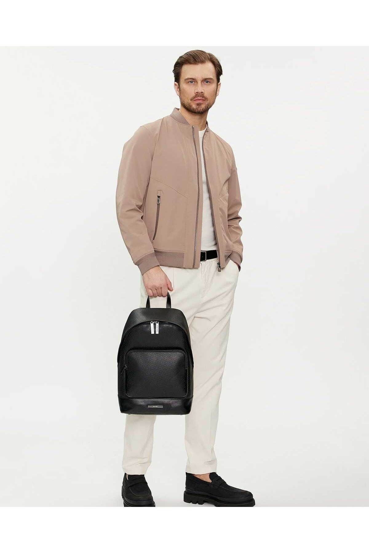 کوله پشتی مشکی مردانه مونو نوار مدرن Calvin Klein