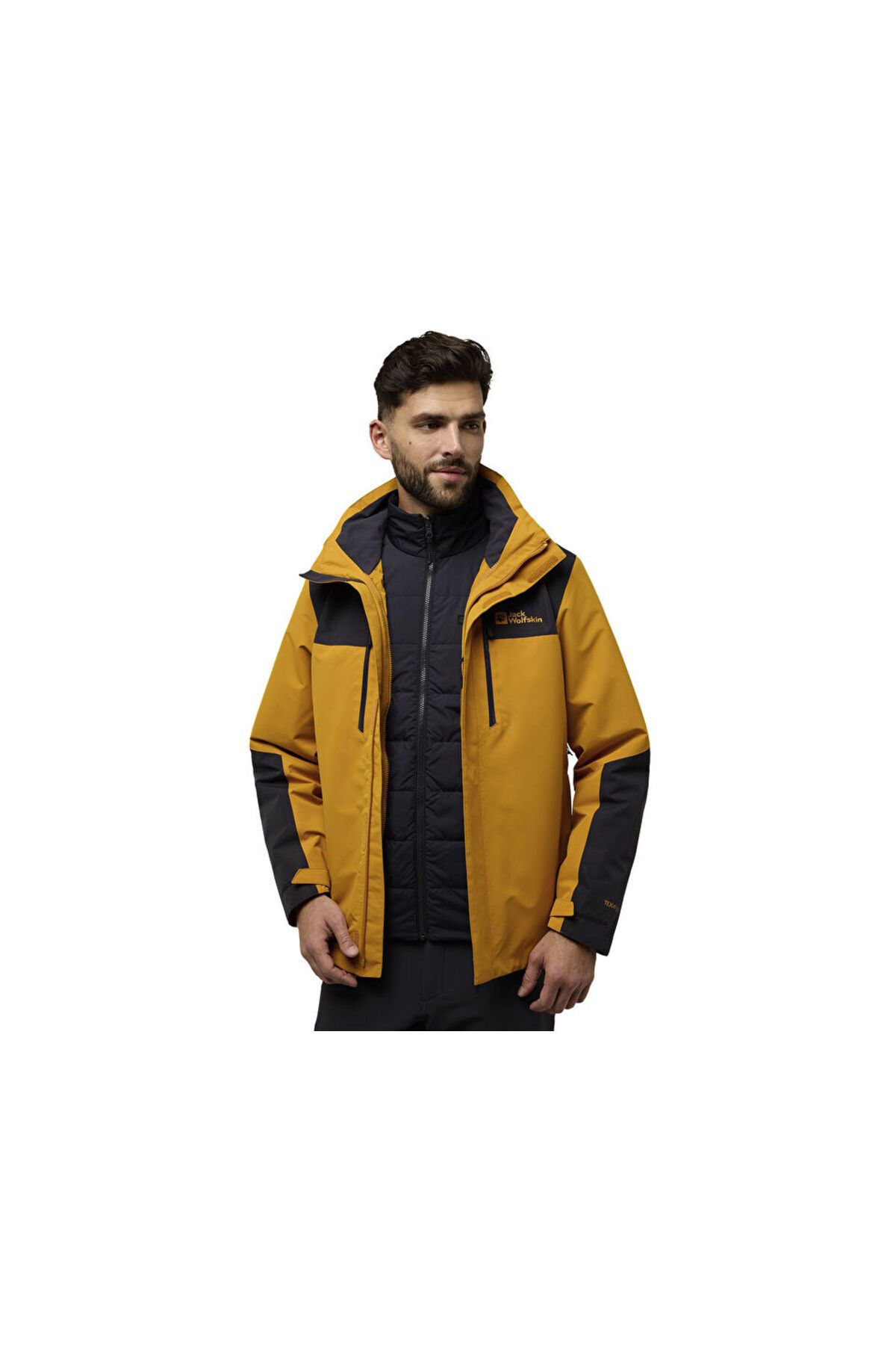 Jack Wolfskin-Jasper 3in1 Jkt m Men's Outdoor Coat A61858-M0043 Yellow 1