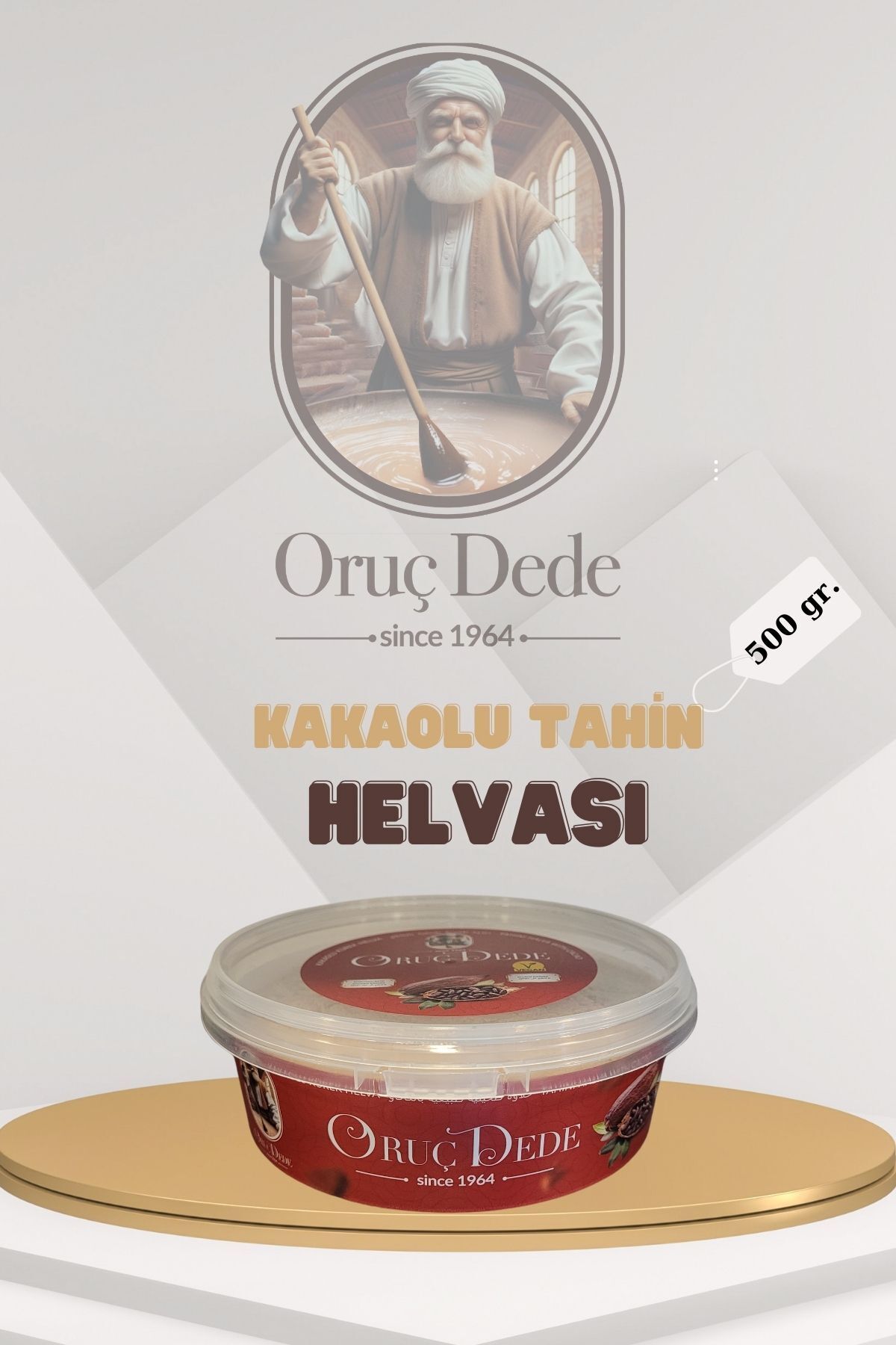 ORUÇ DEDE-500 Gr. Tahini Halva with Cocoa 2