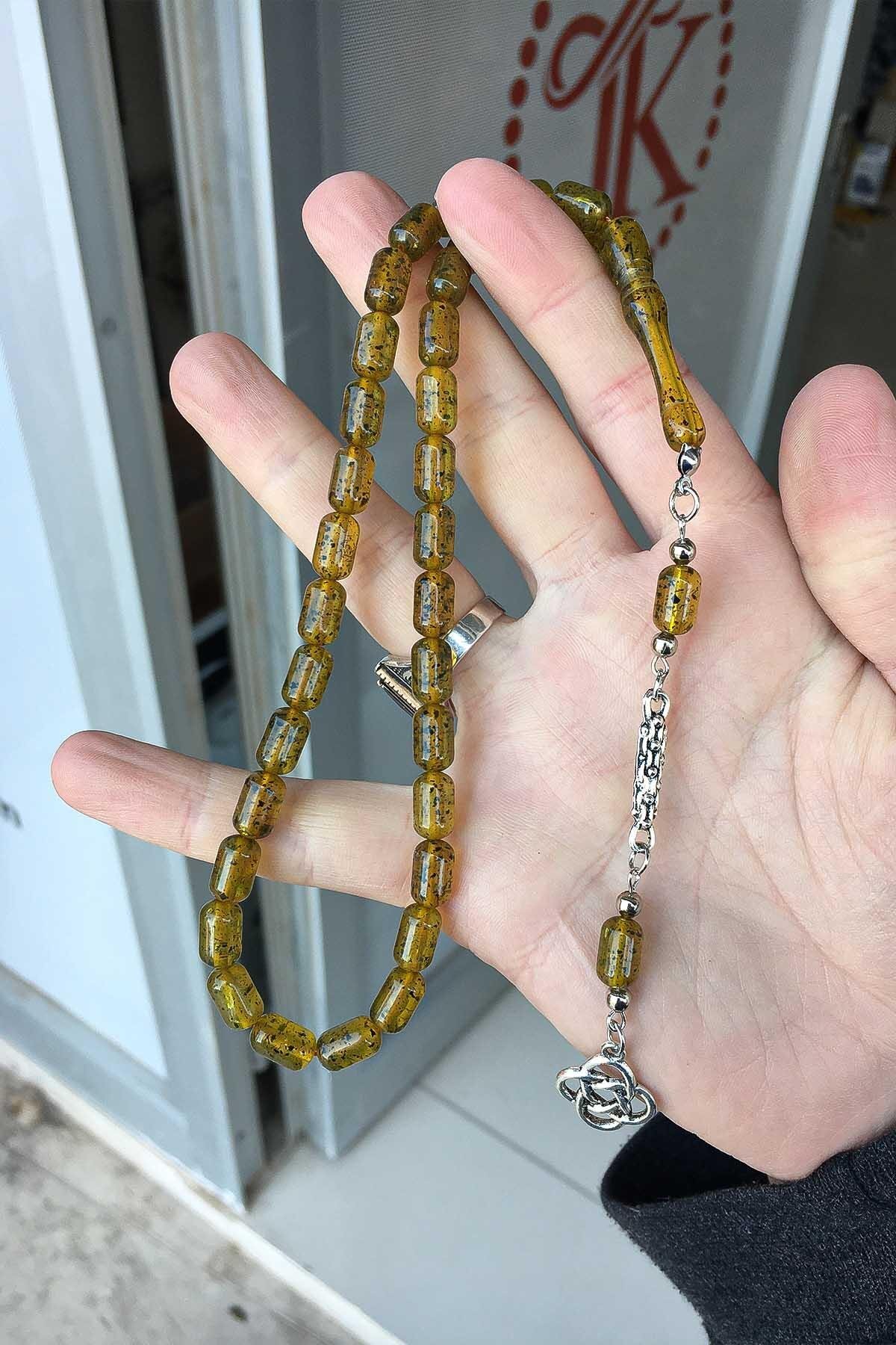 Beautiful Shot Capsule Tea Fossil Bead for Men