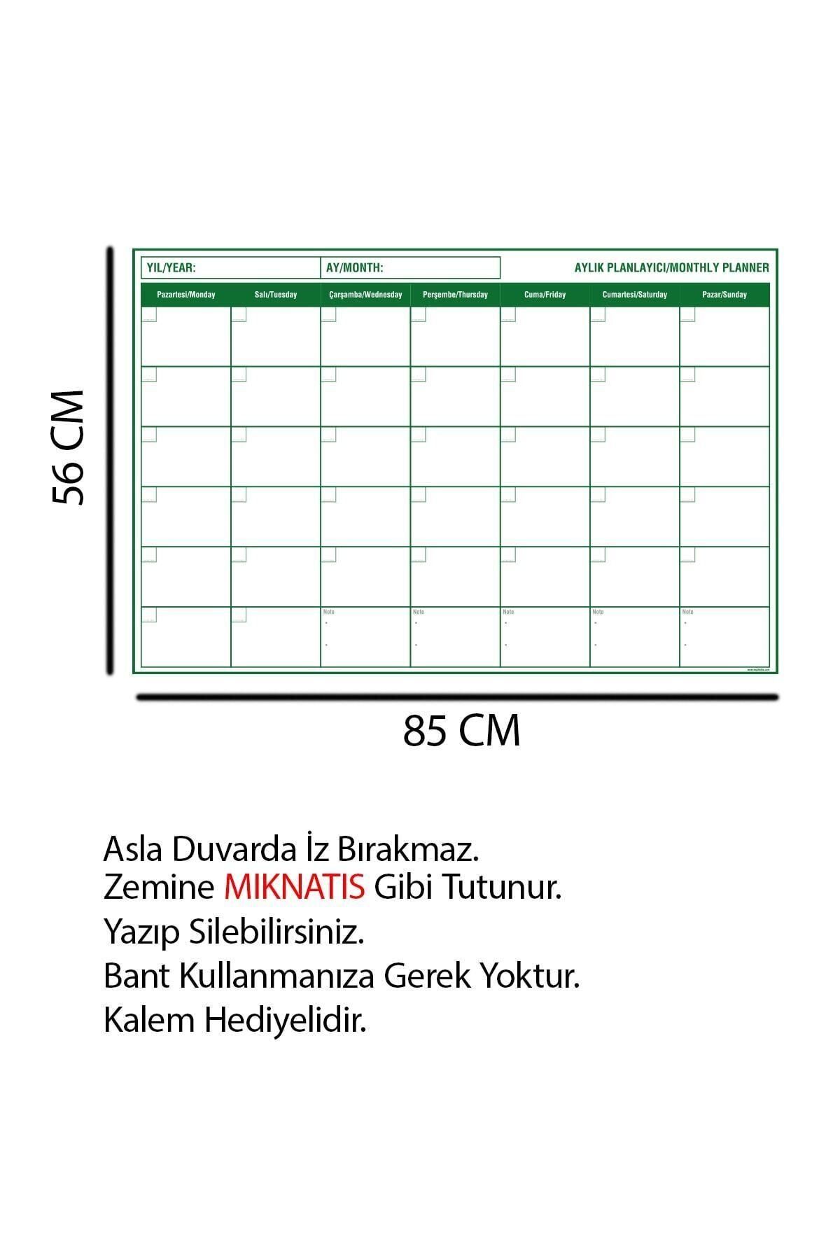 Tutunabilir Kağıt-Planificator lunar - Calendar planificator săptămânal - Set de 4 pixuri Tablă de scris Tablă inteligentă de hârtie 2