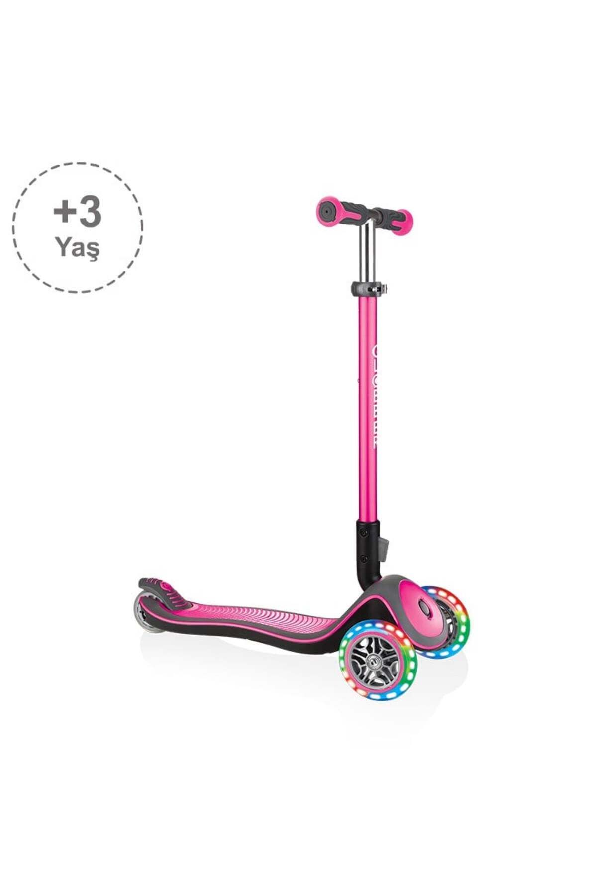 Globber Elite Deluxe Işıklı Scooter - Pembe