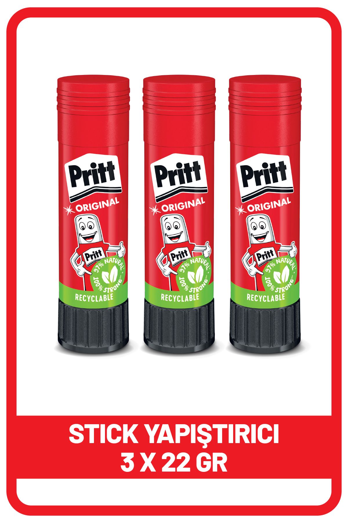 Pritt Stick Yapıştırıcı 22 gr. 3 Adet