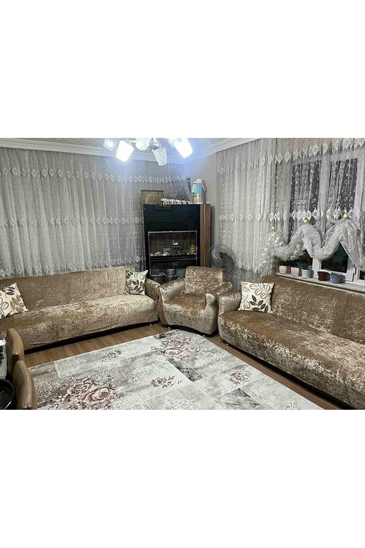روکش مبل چند رنگ لاستیک کشش 3 1 مجموعه جلد صندلی مخملی | پرونده پوشش تختخواب BTF HOME