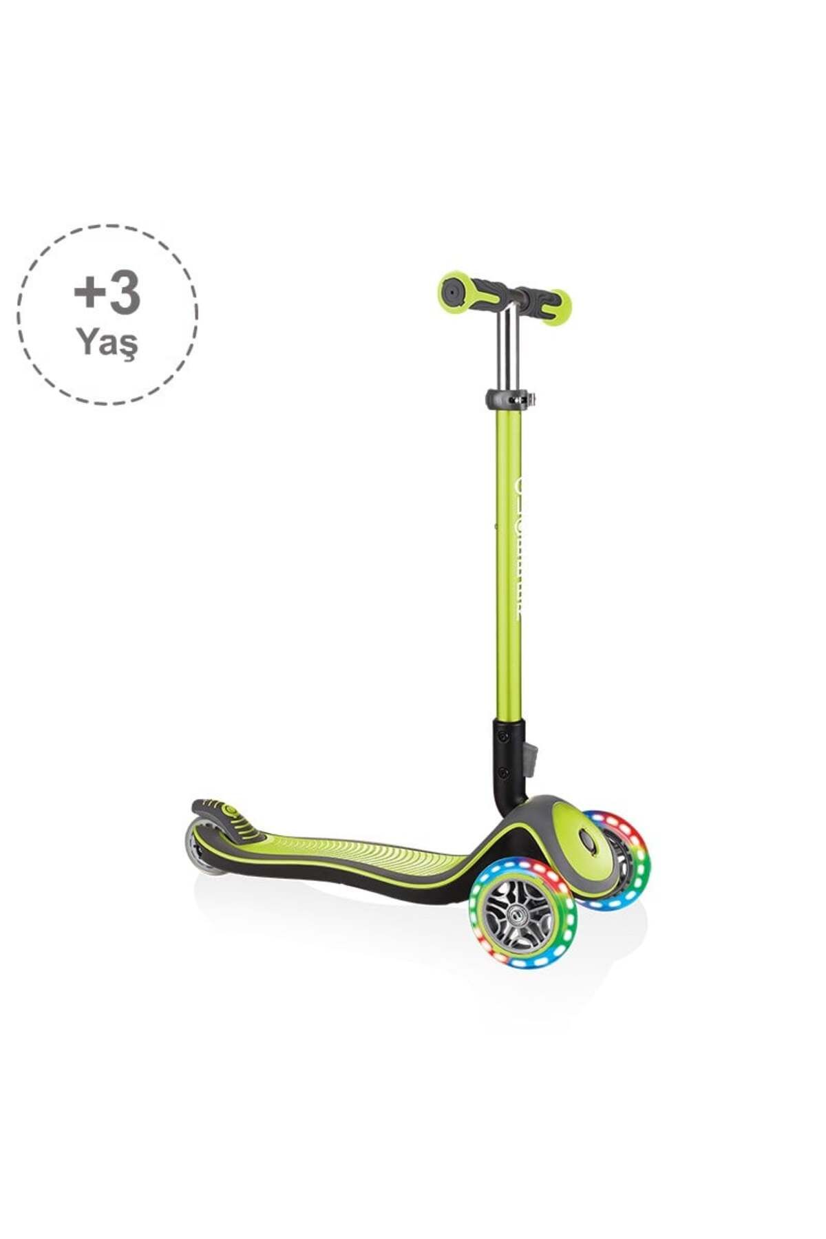 Globber Elite Deluxe Işıklı Scooter - Yeşil